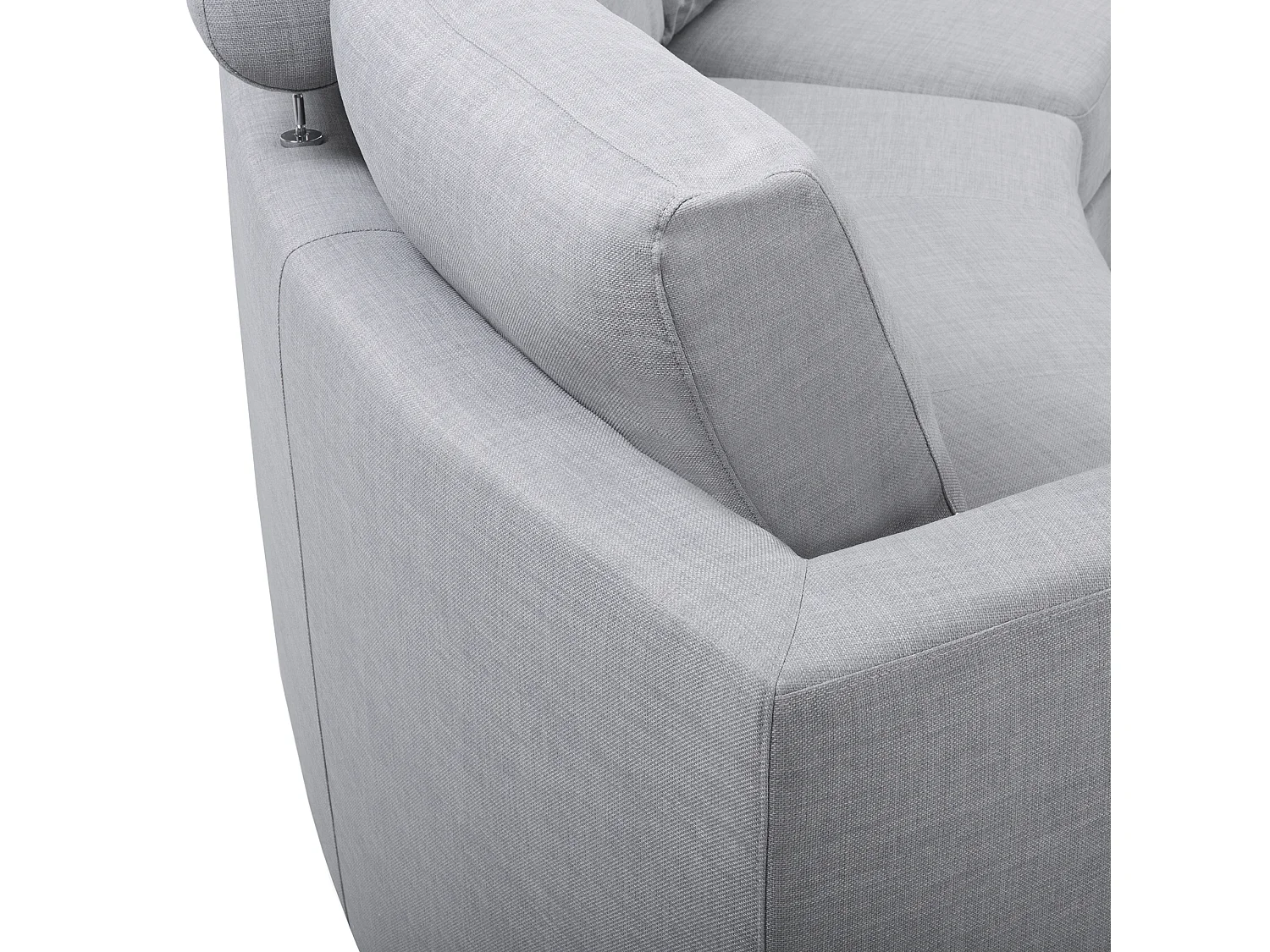 Canapé arrondi 7 places ROTUNDE Tissu Gris clair