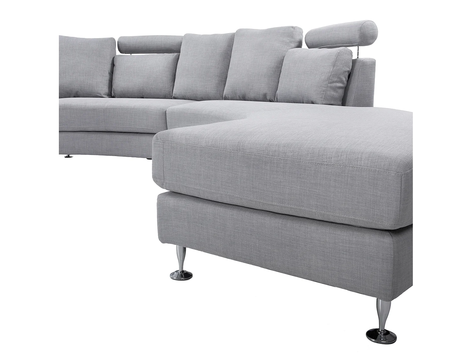 Canapé arrondi 7 places ROTUNDE Tissu Gris clair