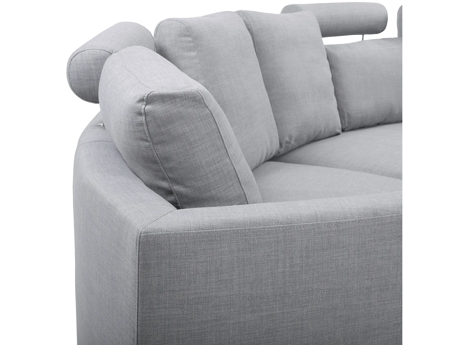 Canapé arrondi 7 places ROTUNDE Tissu Gris clair