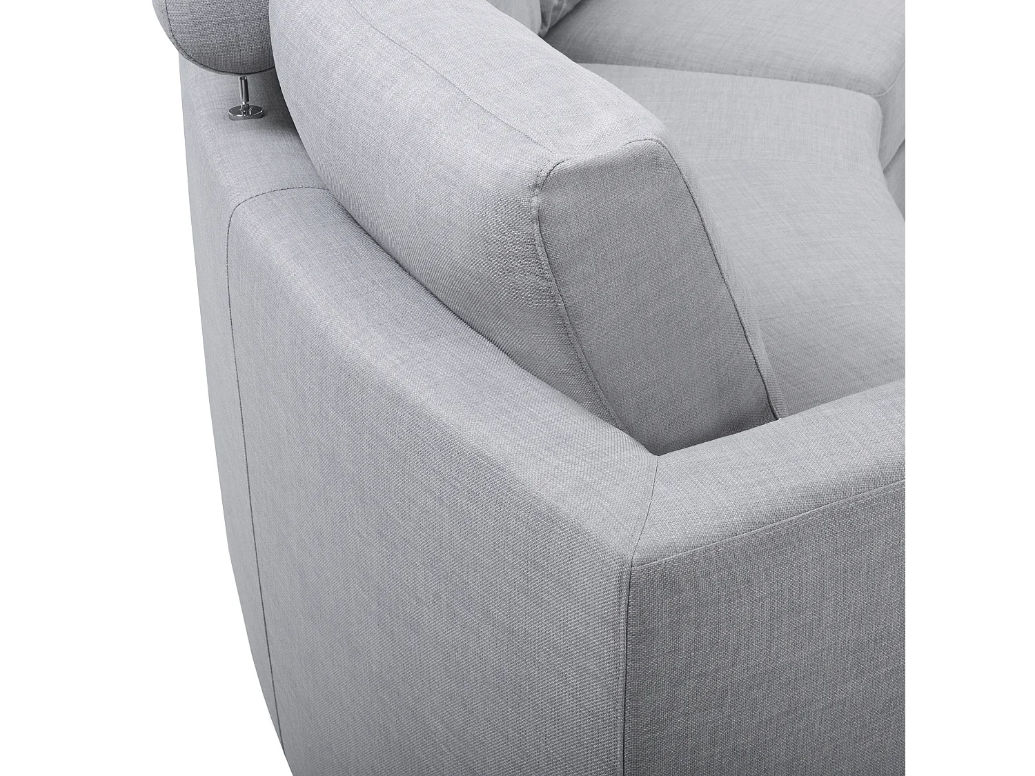 Canapé arrondi 7 places ROTUNDE Tissu Gris clair