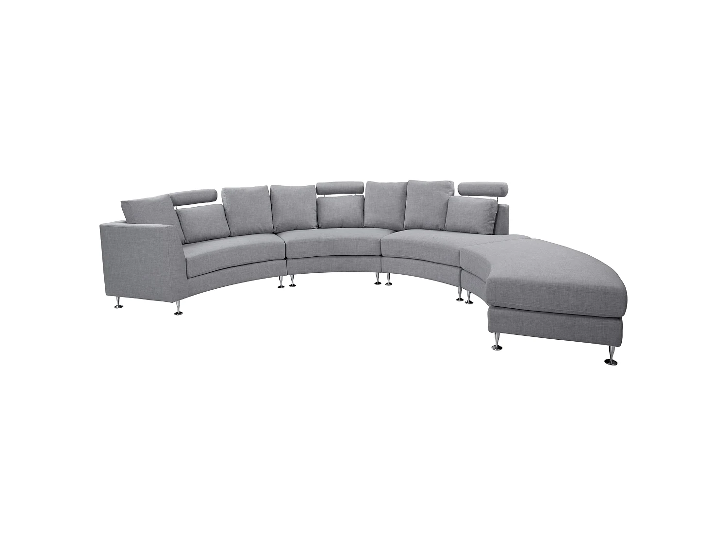 Divano semicircolare ROTUNDE Tessuto Grigio chiaro 7 posti