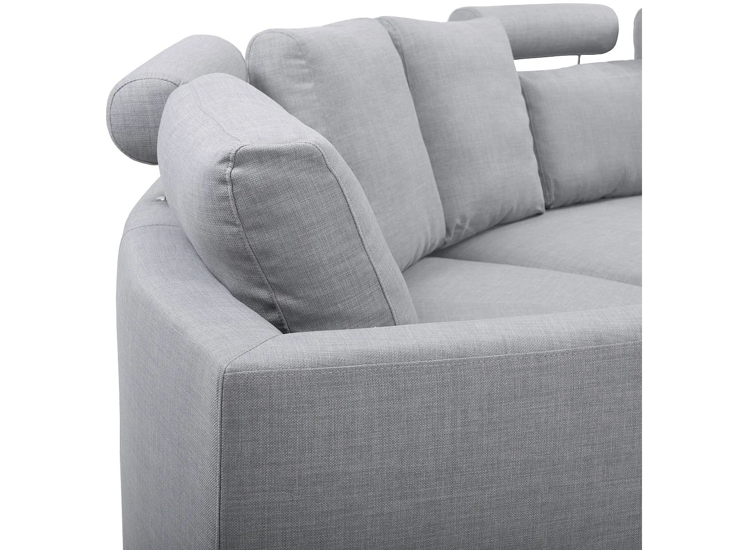 Divano semicircolare ROTUNDE Tessuto Grigio chiaro 7 posti