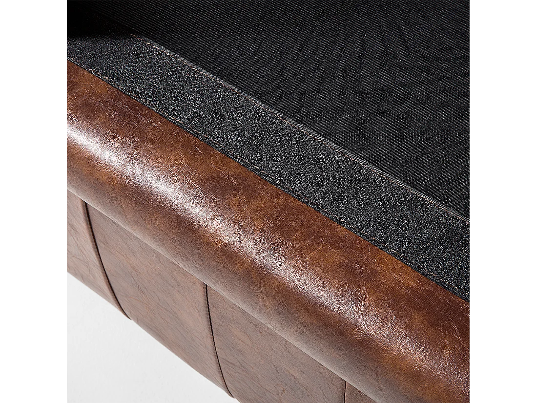 Divano CHESTERFIELD Pelle sintetica Marrone dorato 3 posti