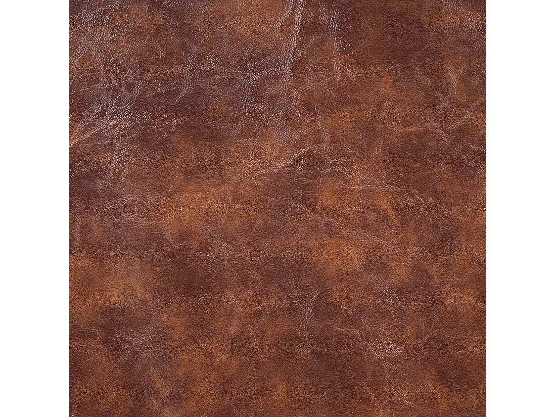 Canapé CHESTERFIELD Cuir PU Marron doré 3 places