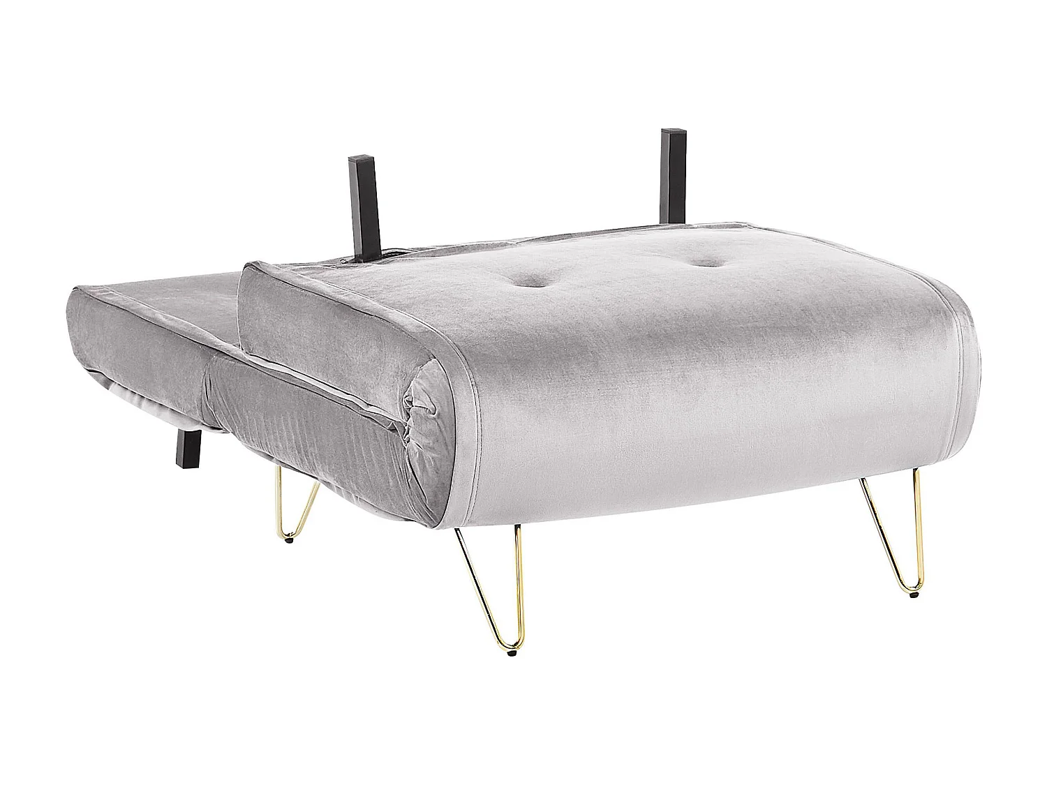 Divano letto singolo VESTFOLD Velluto Grigio