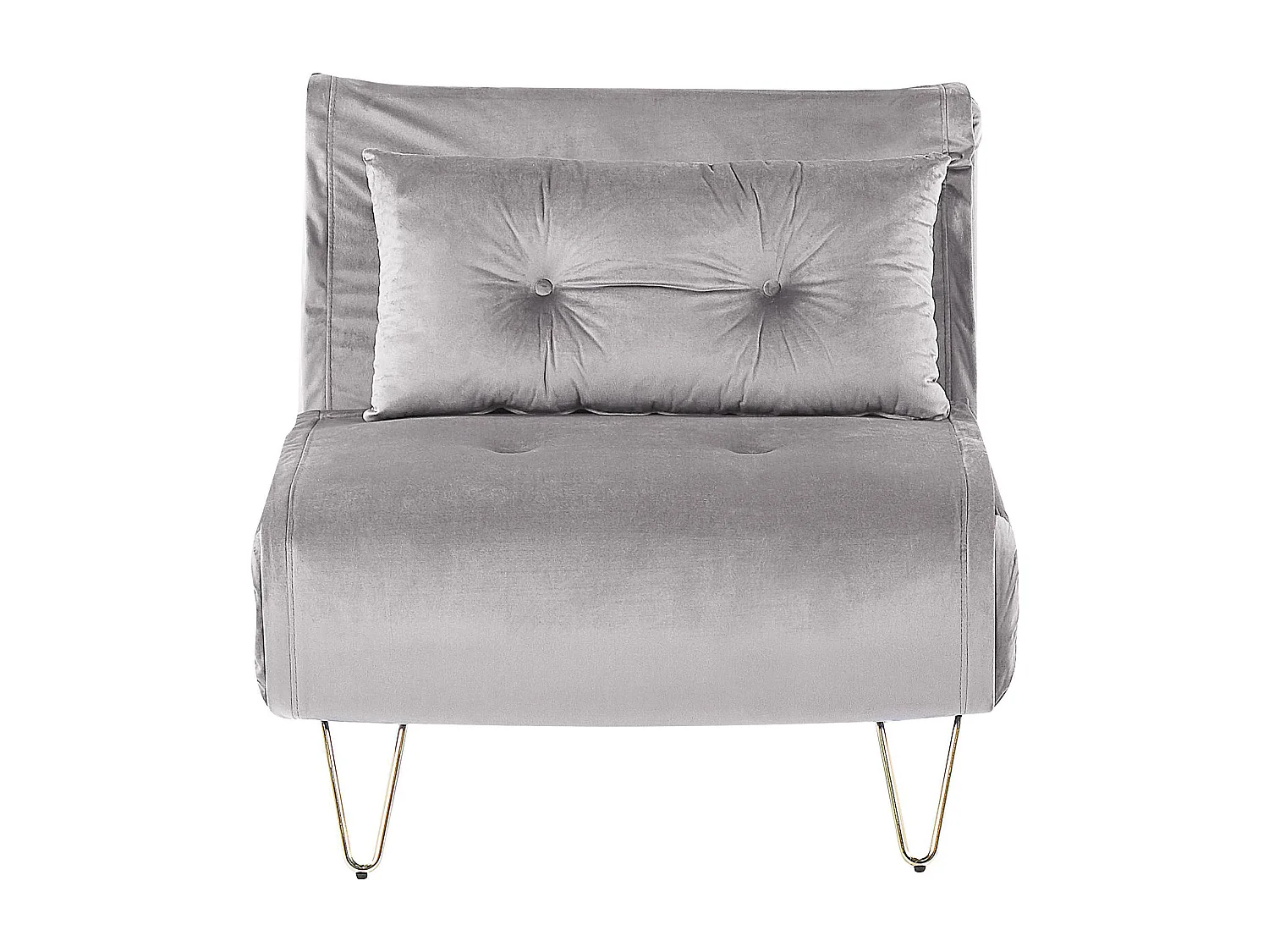 Sofá-cama individual VESTFOLD Veludo Cinzento