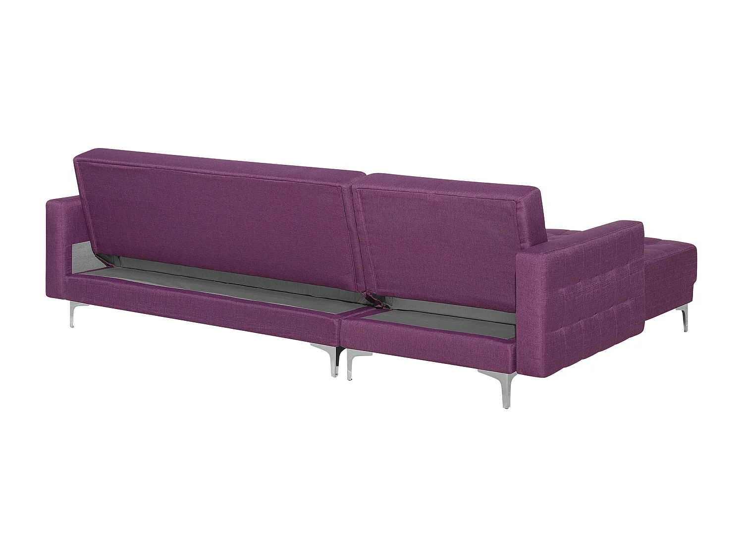 Divano letto angolare modulare ABERDEEN Tessuto Viola 4 posti Lato destro