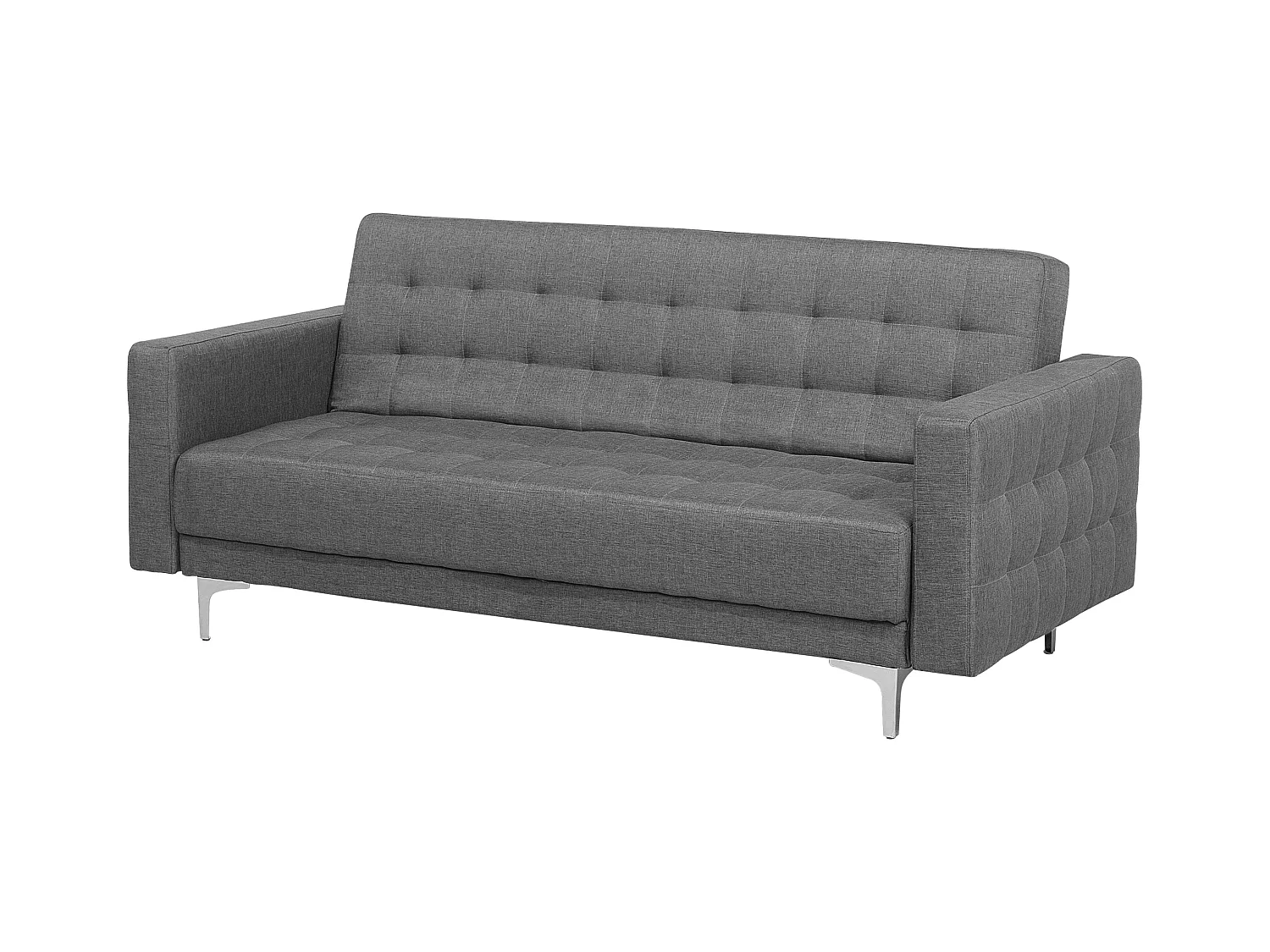 Canapé-lit 3 places ABERDEEN Tissu Gris clair