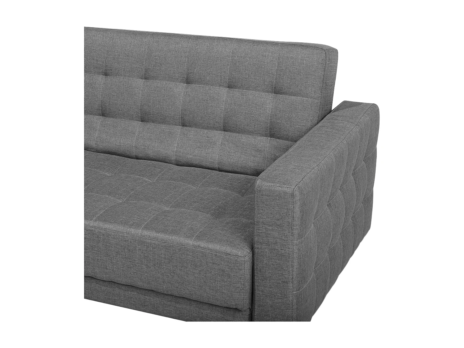 Canapé-lit 3 places ABERDEEN Tissu Gris clair