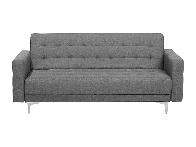 Canapé-lit 3 places ABERDEEN Tissu Gris clair