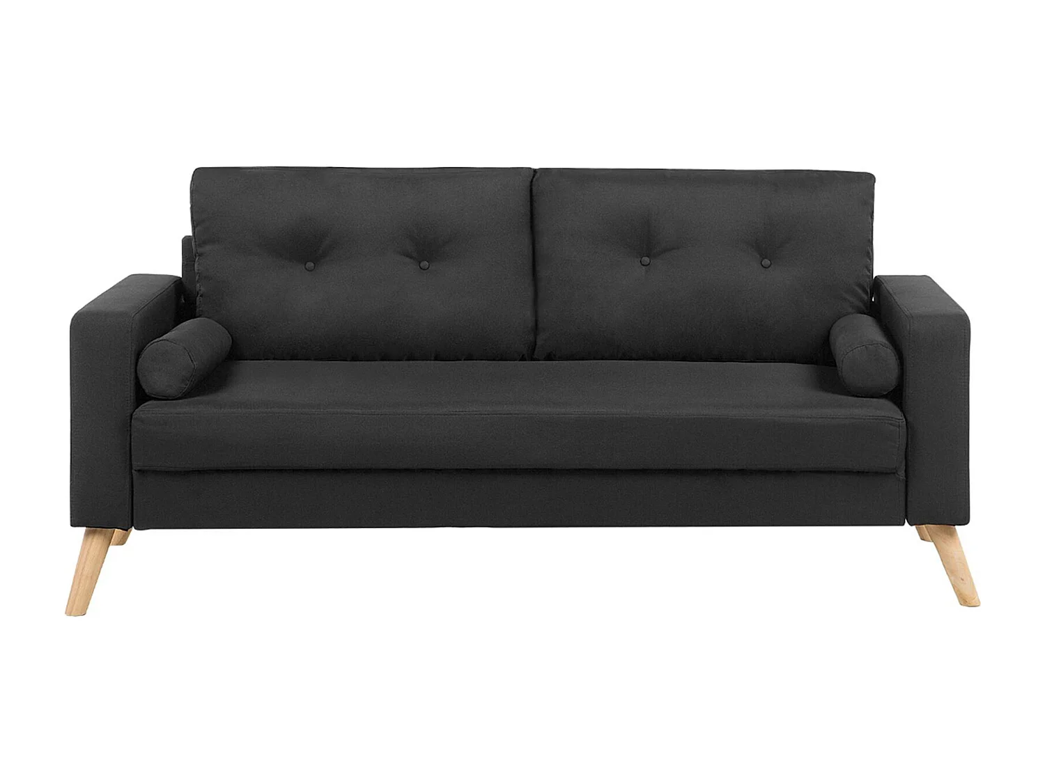 Canapé 2 places KALMAR Tissu Noir