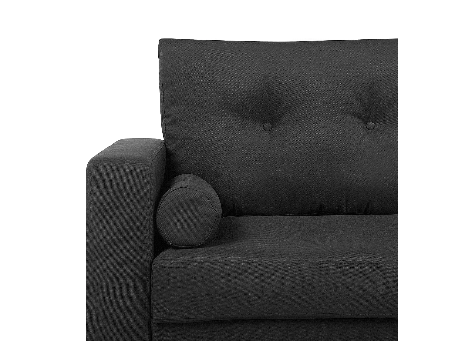 Sofa KALMAR Stoff Schwarz 2-Sitzer