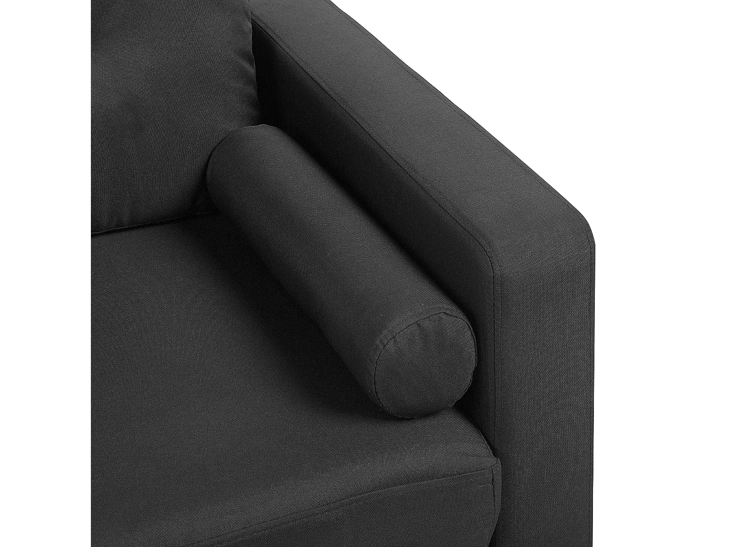 Sofa KALMAR Stoff Schwarz 2-Sitzer