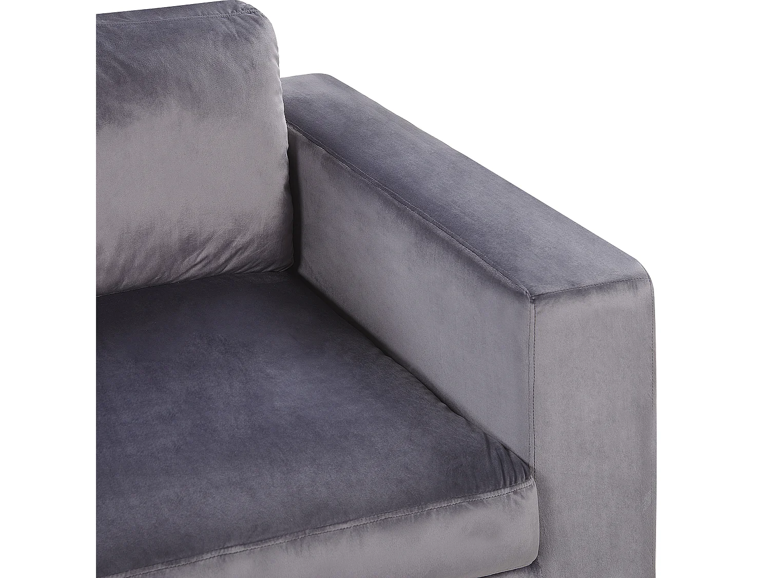 Bank VADSTENA Fluweel Donkergrijs 3-zitter