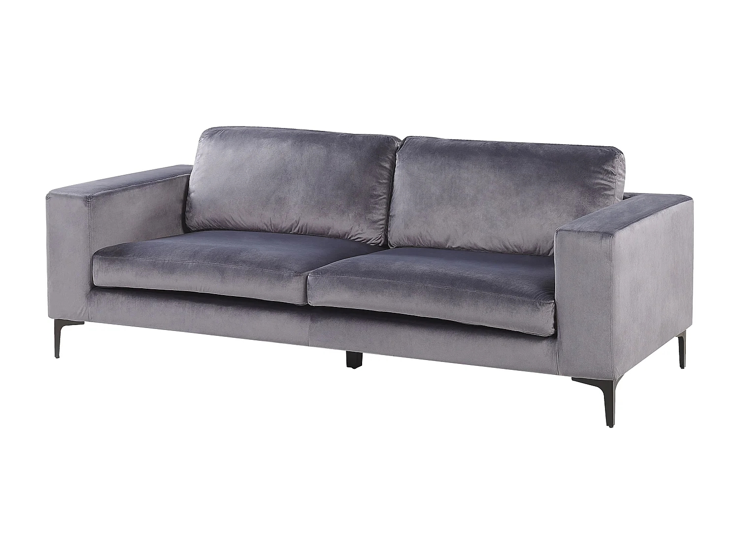 Sofá VADSTENA Veludo Cinzento escuro 3 lugares