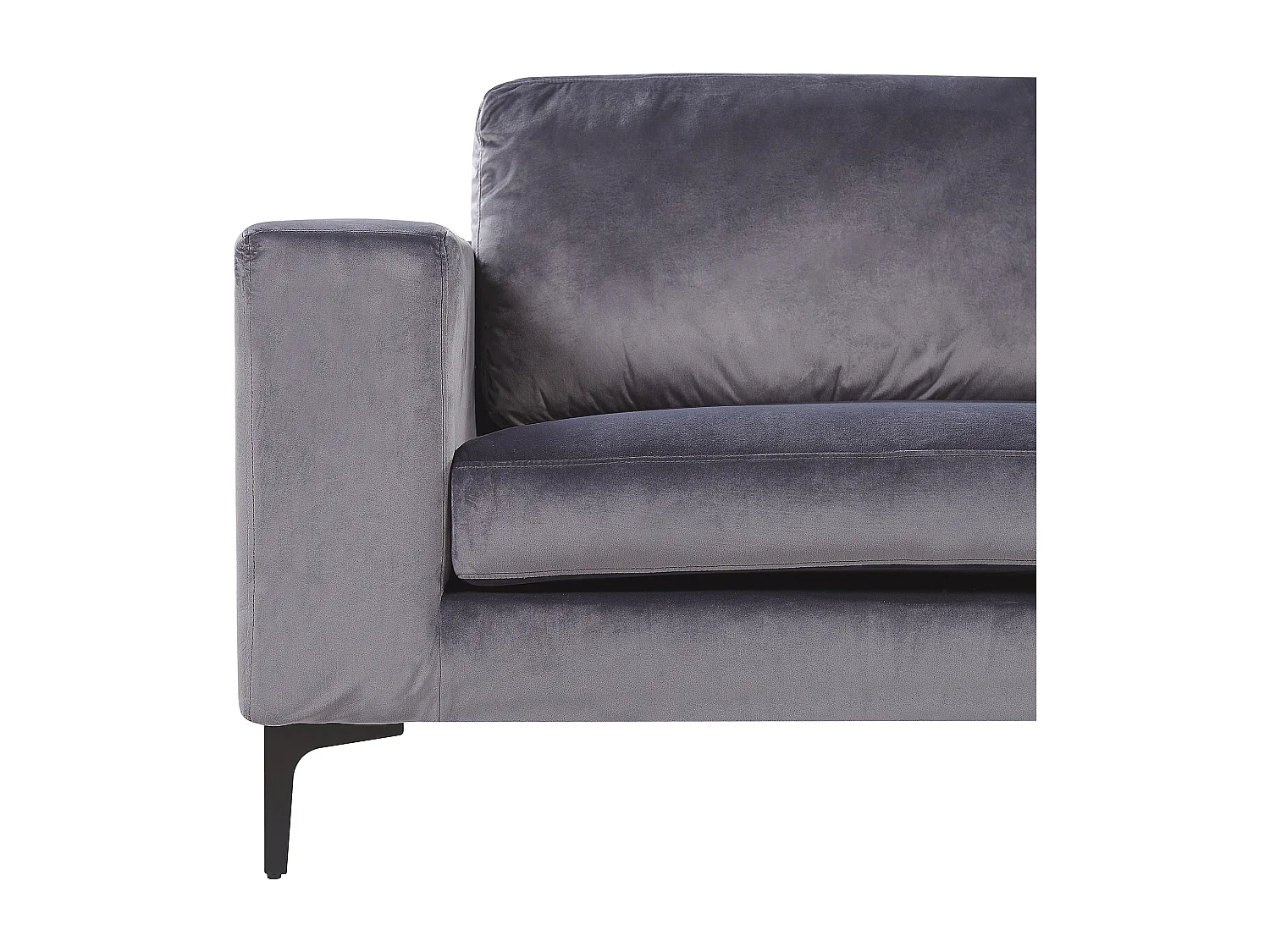 Sofá VADSTENA Veludo Cinzento escuro 3 lugares