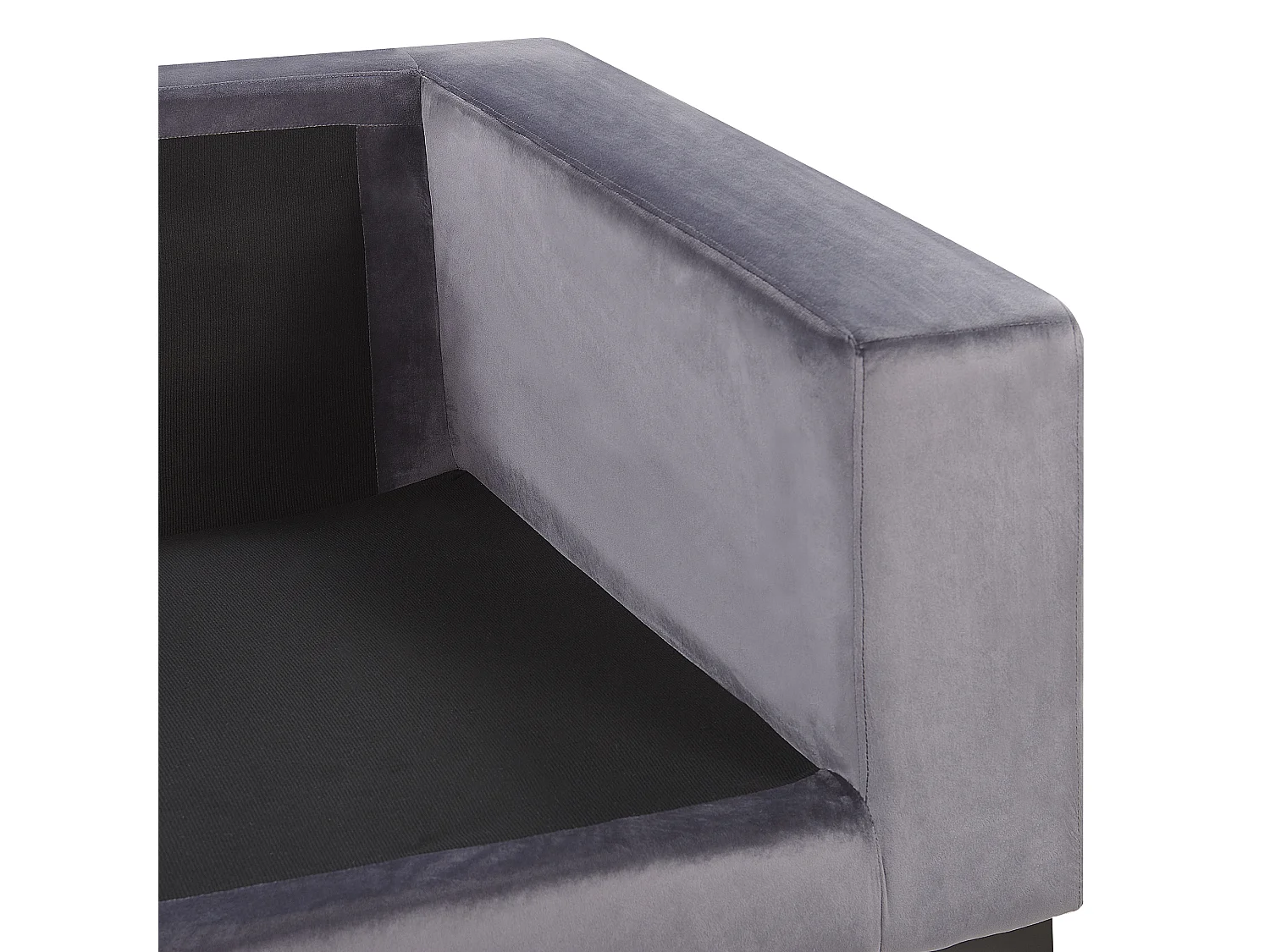 Bank VADSTENA Fluweel Donkergrijs 3-zitter