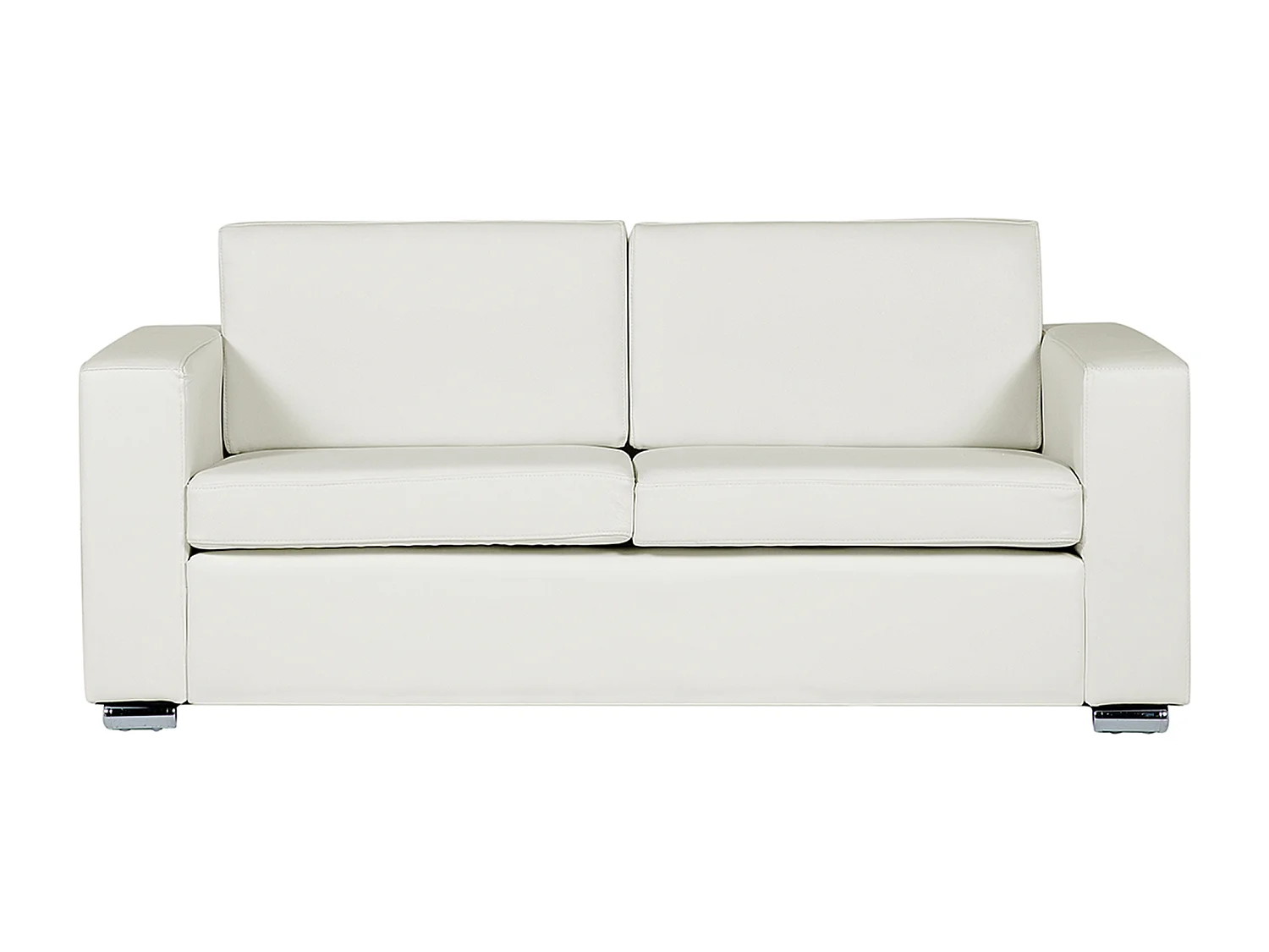 Sofa HELSINKI Echtleder Weiss 3-Sitzer