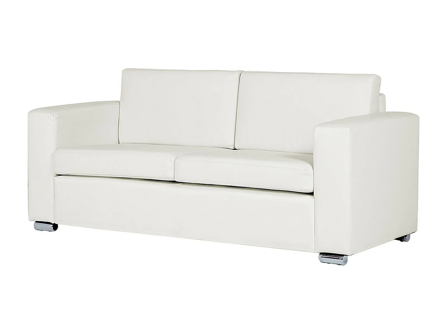 Sofa HELSINKI Echtleder Weiss 3-Sitzer