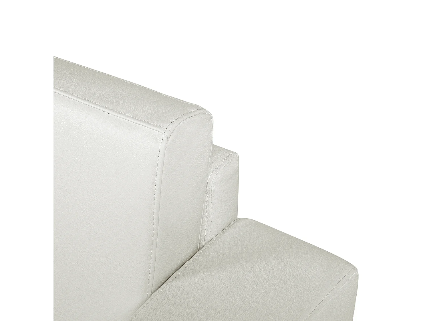 Sofa HELSINKI Echtleder Weiss 3-Sitzer