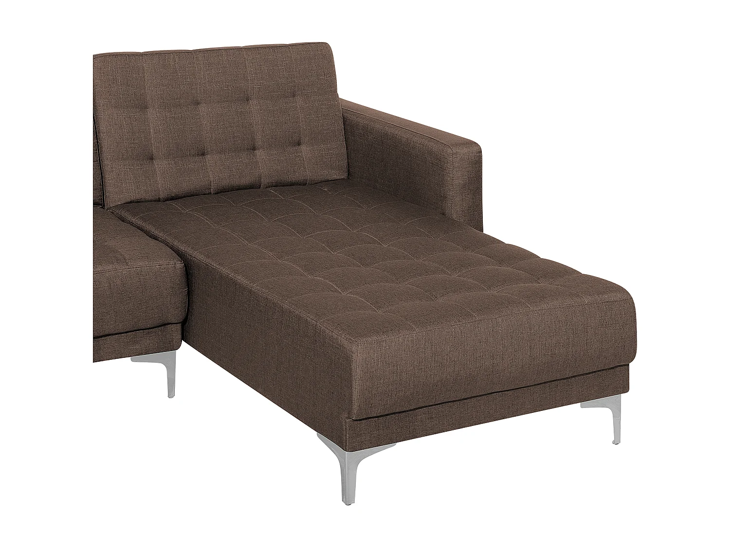 Ecksofa Braun Polsterbezug mit Schlaffunktion linksseitig Aberdeen