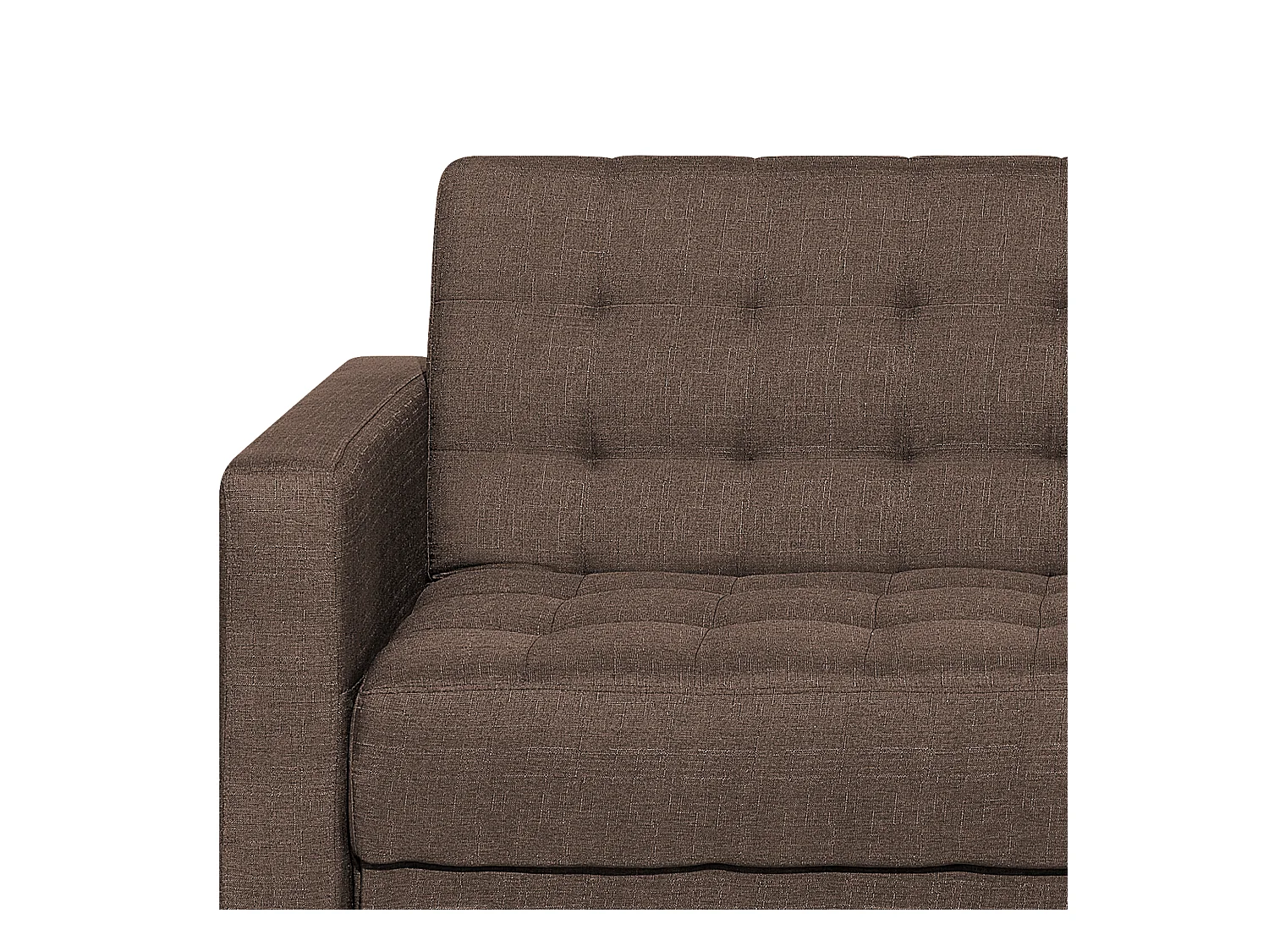 Modulaire hoekslaapbank ABERDEEN Stof Donkerbruin 4-zitter Linkerzijde