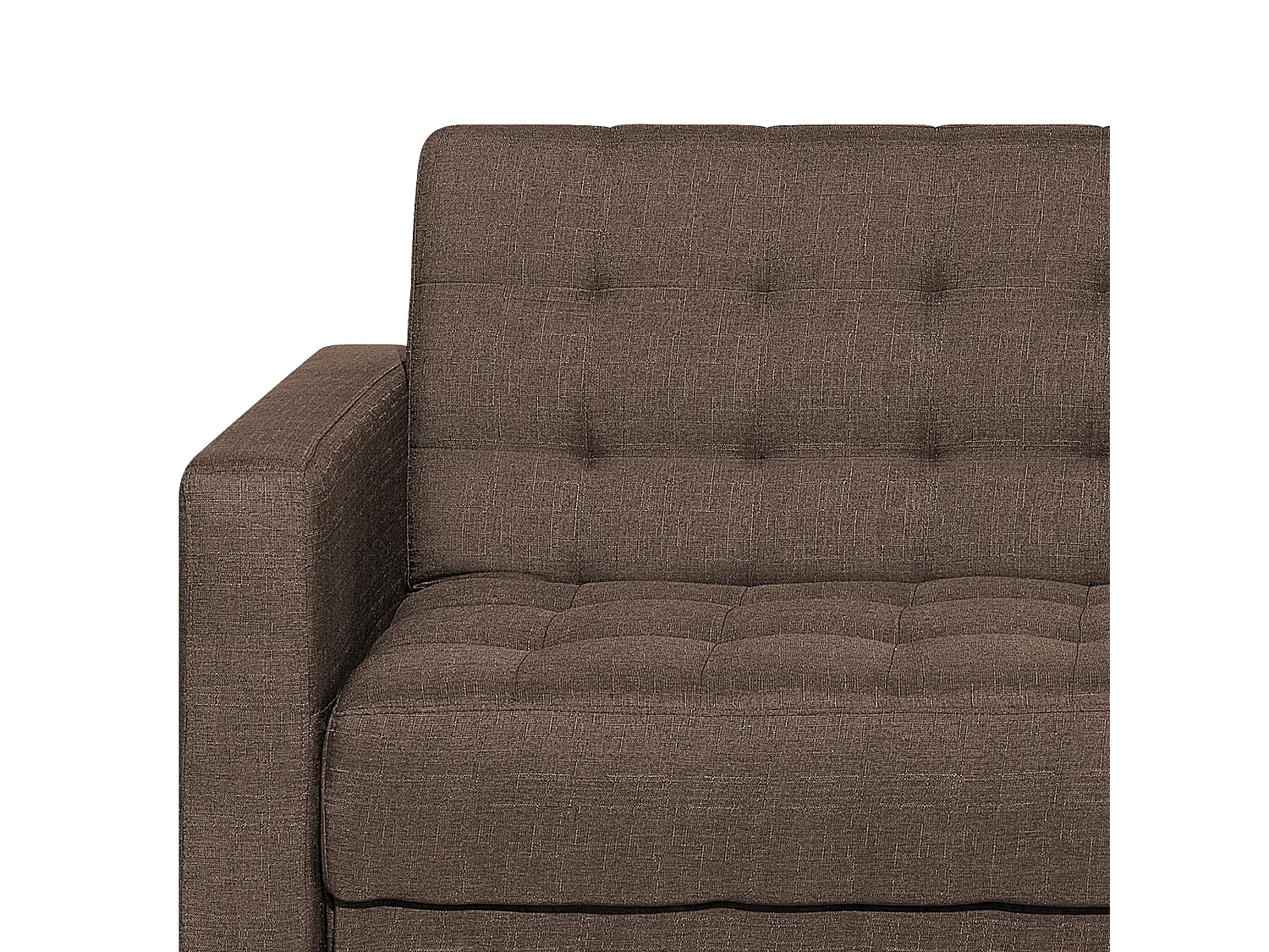 Sofá-cama de canto modular ABERDEEN Tecido Castanho escuro 4 lugares à esquerda