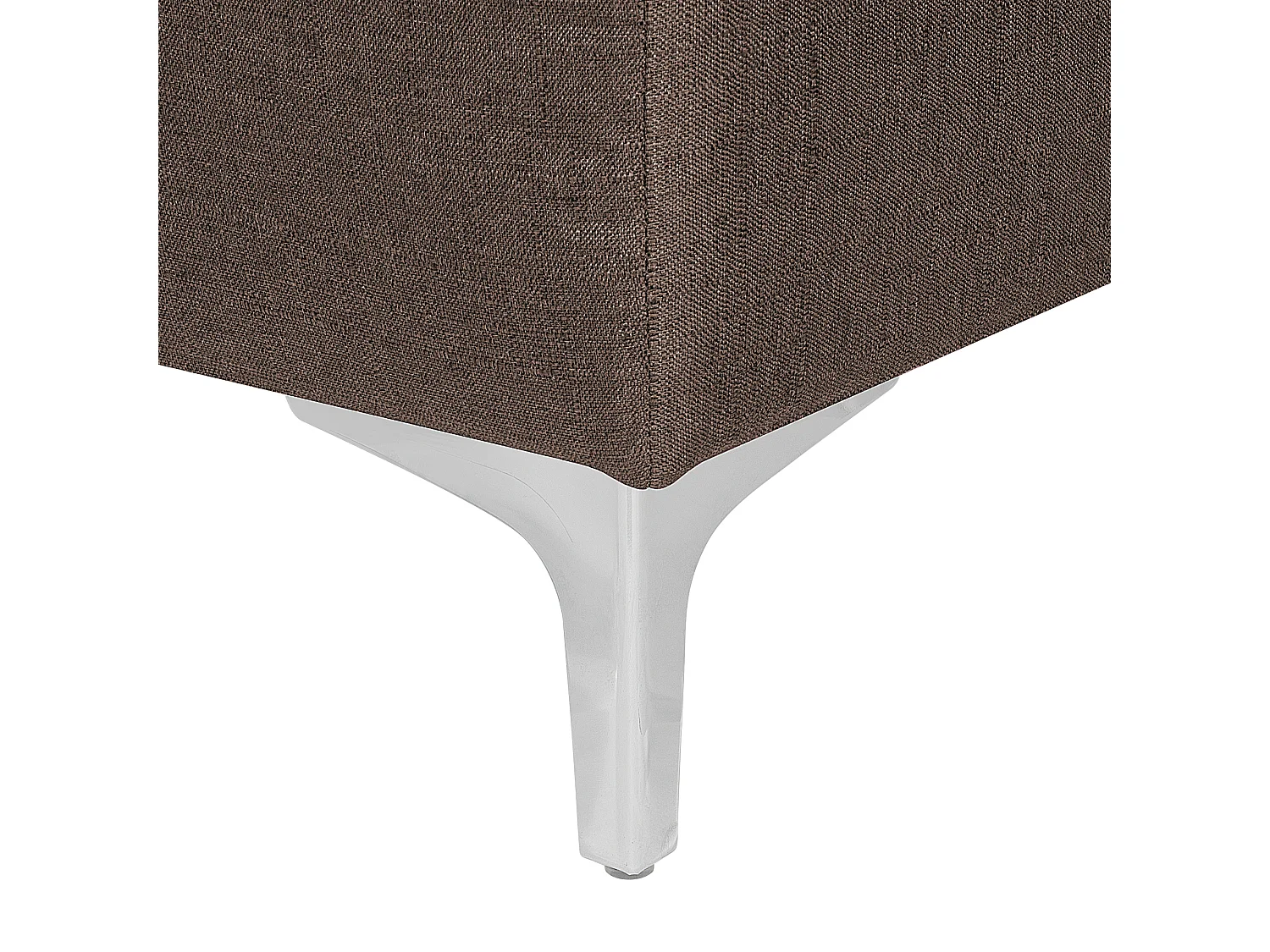 Modulaire hoekslaapbank ABERDEEN Stof Donkerbruin Met ottomaan 4-zitter Linkerzijde