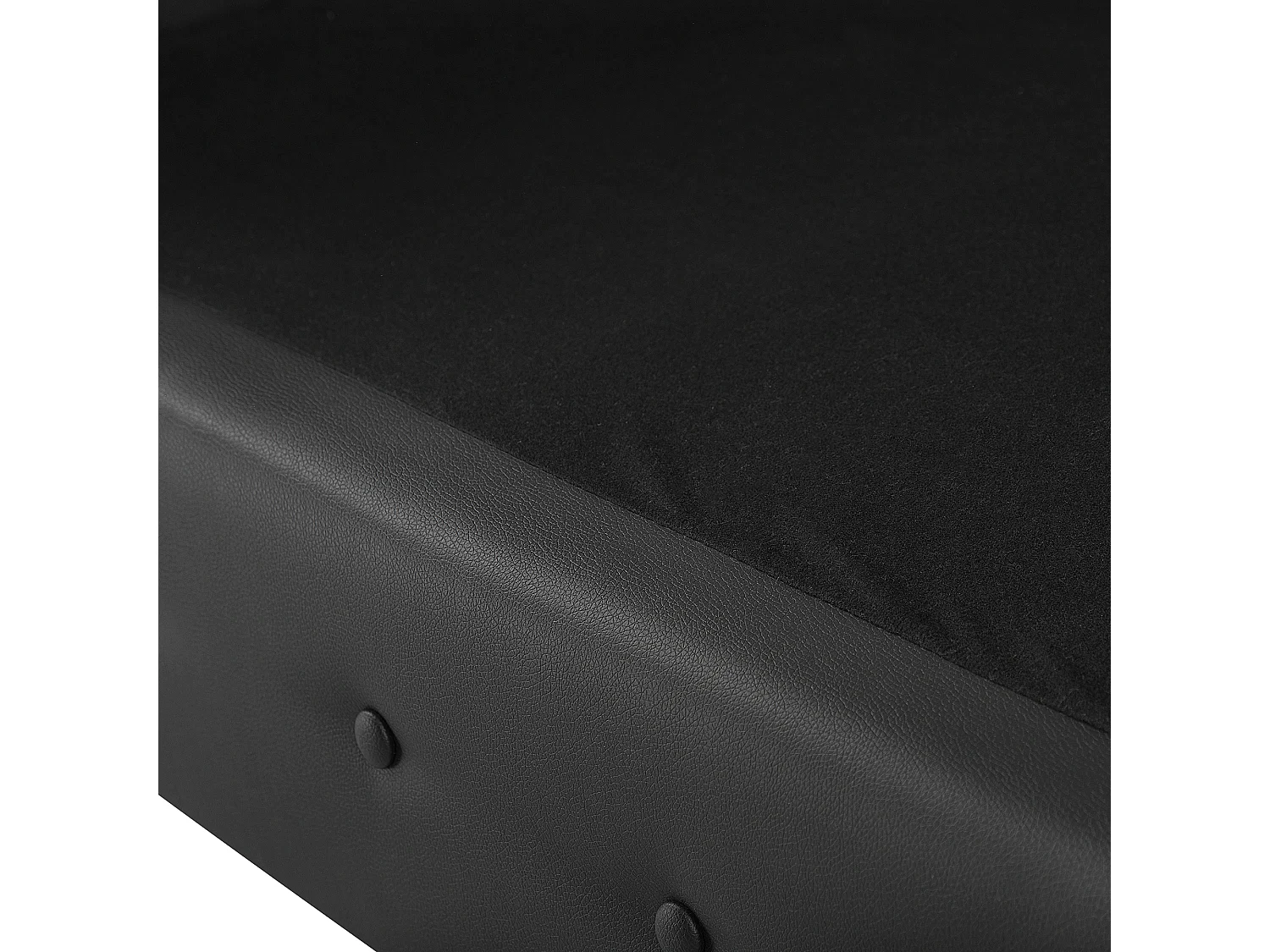 Canapé 3 places CHESTERFIELD Cuir PU Noir