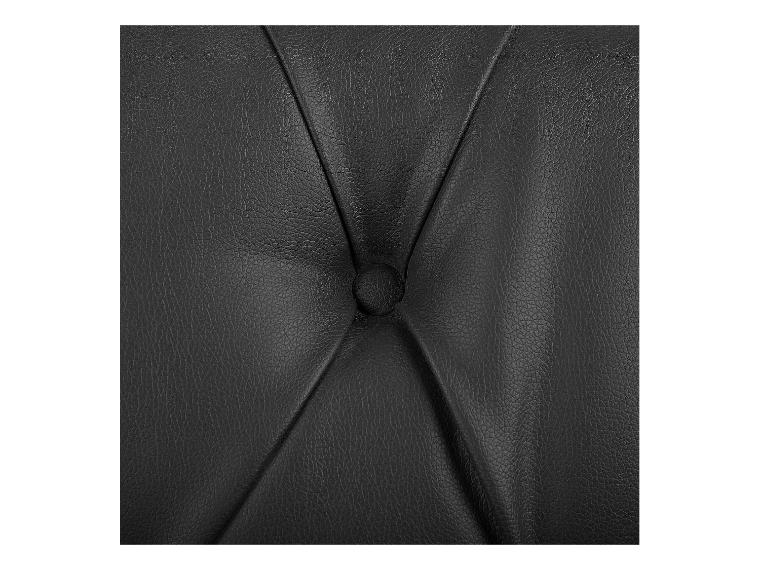 Sofa CHESTERFIELD Ekoskóra Czarny dla 3 osób