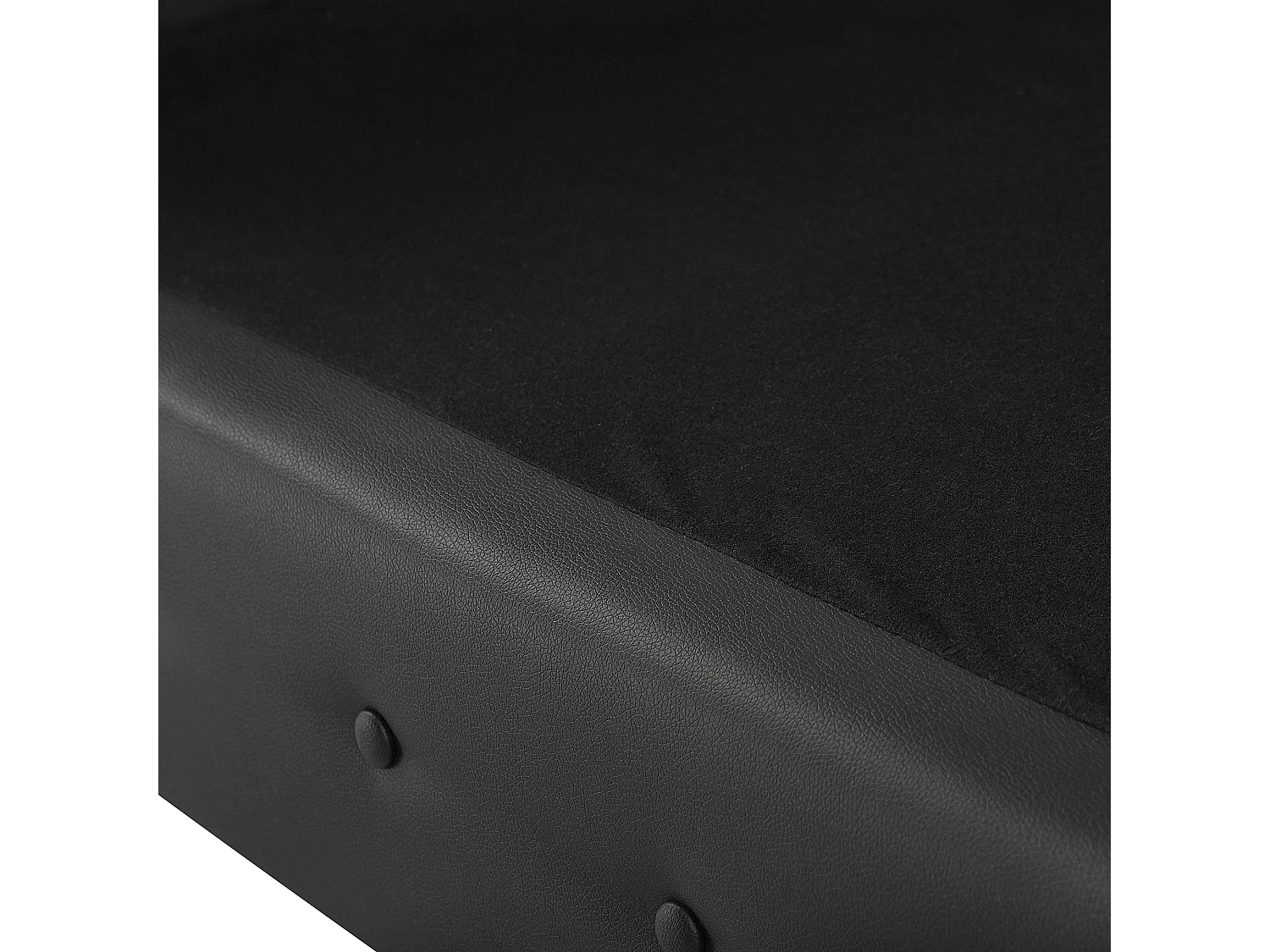 Canapé 3 places CHESTERFIELD Cuir PU Noir