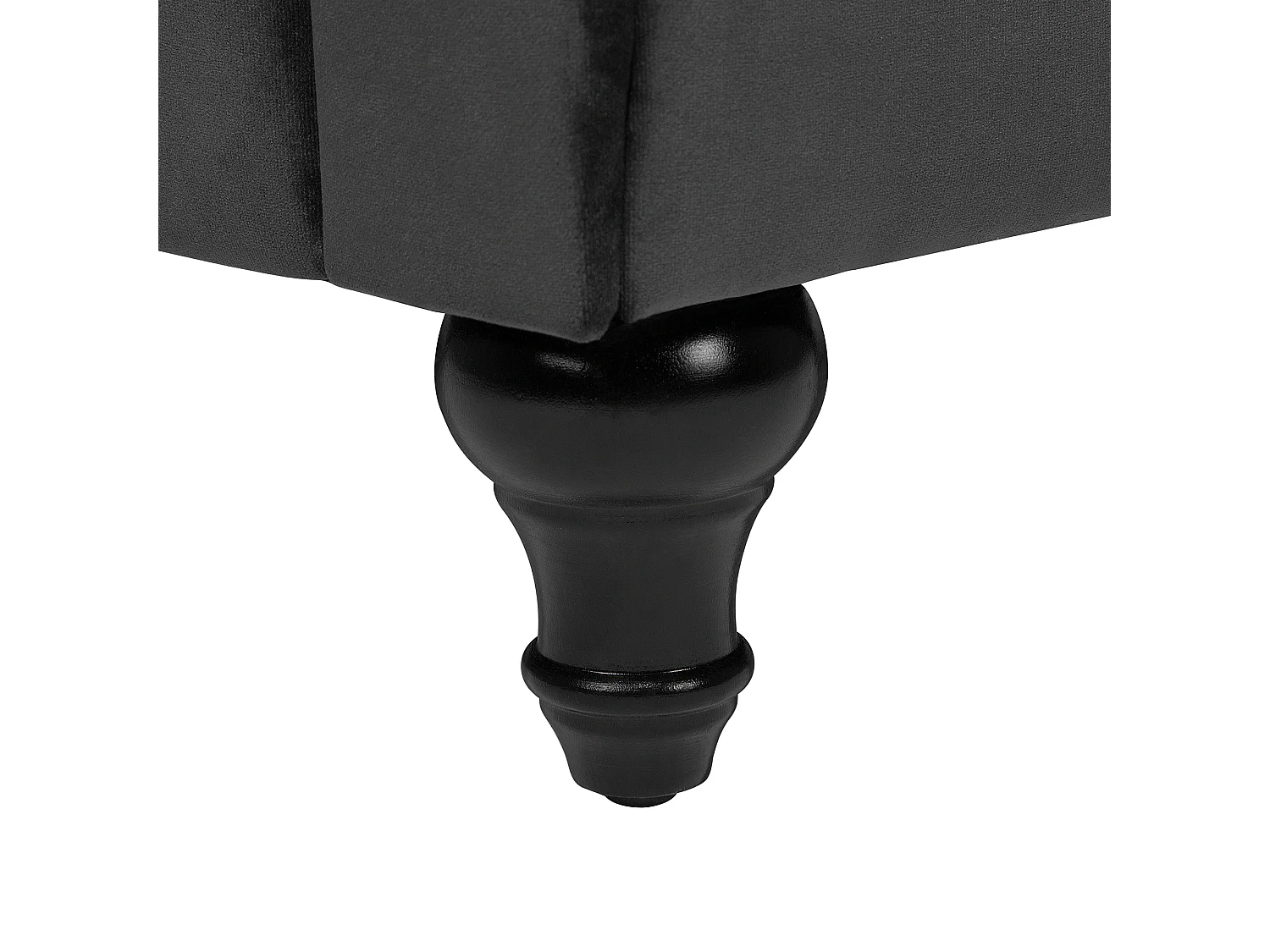 Canapé 3 places CHESTERFIELD Velours Noir