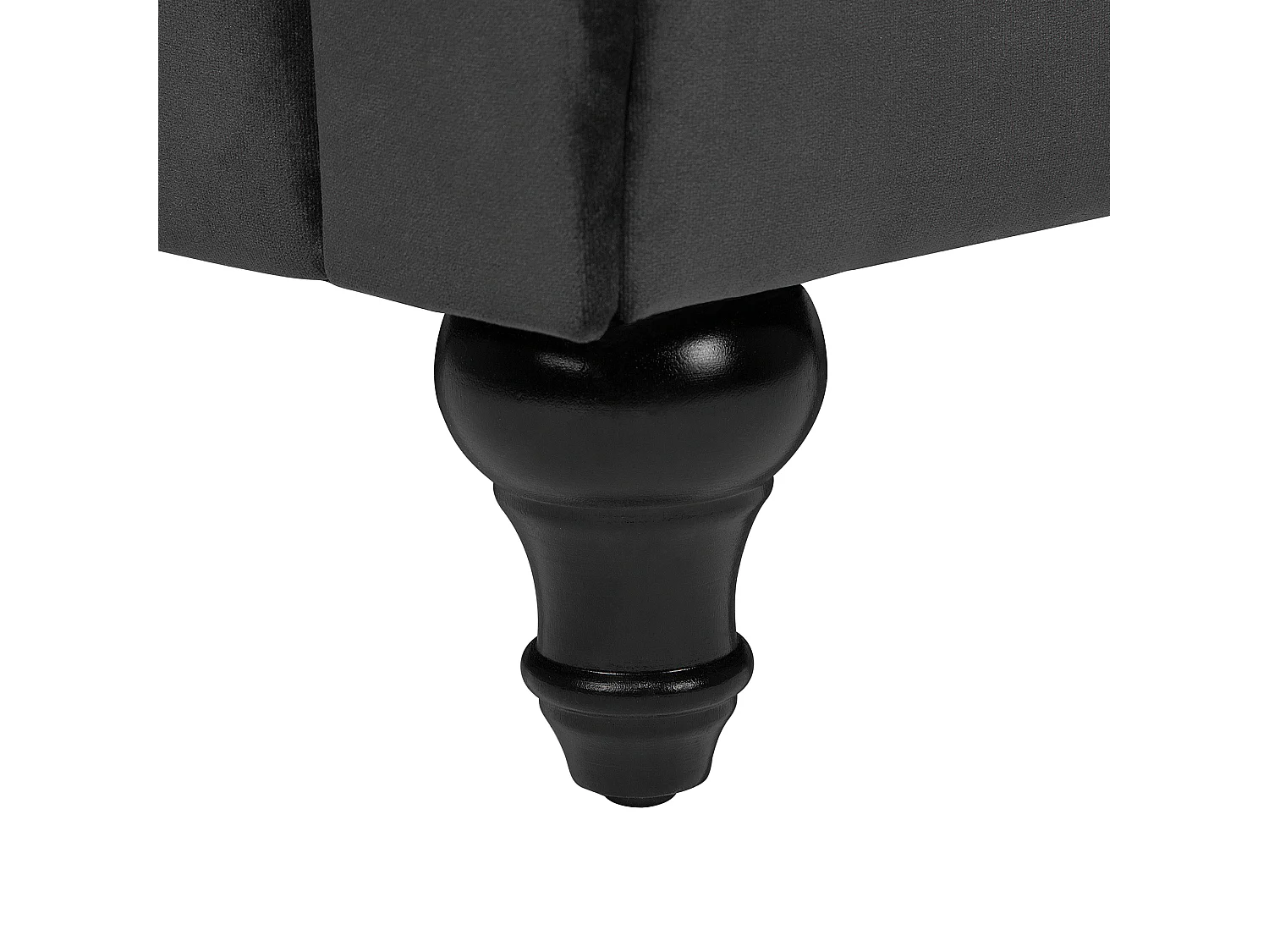 Divano CHESTERFIELD Velluto Nero 3 posti