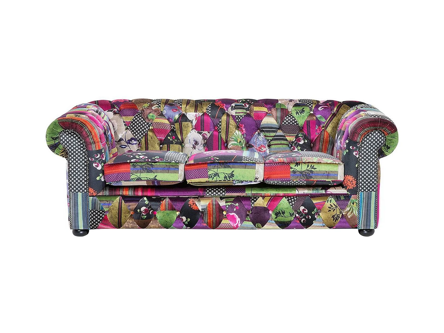 Canapé 3 places CHESTERFIELD Tissu Violet