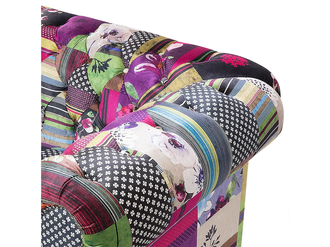 Sofá CHESTERFIELD Tecido Violeta 3 lugares