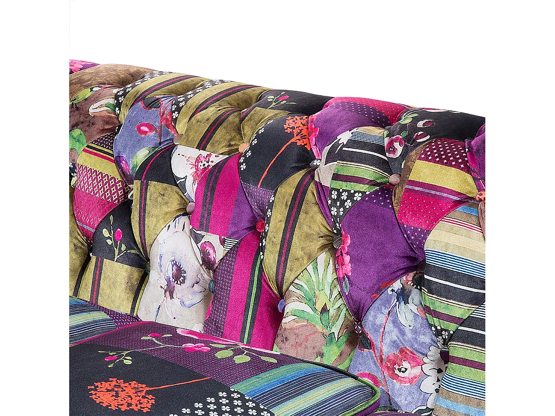 Sofá CHESTERFIELD Tecido Violeta 3 lugares