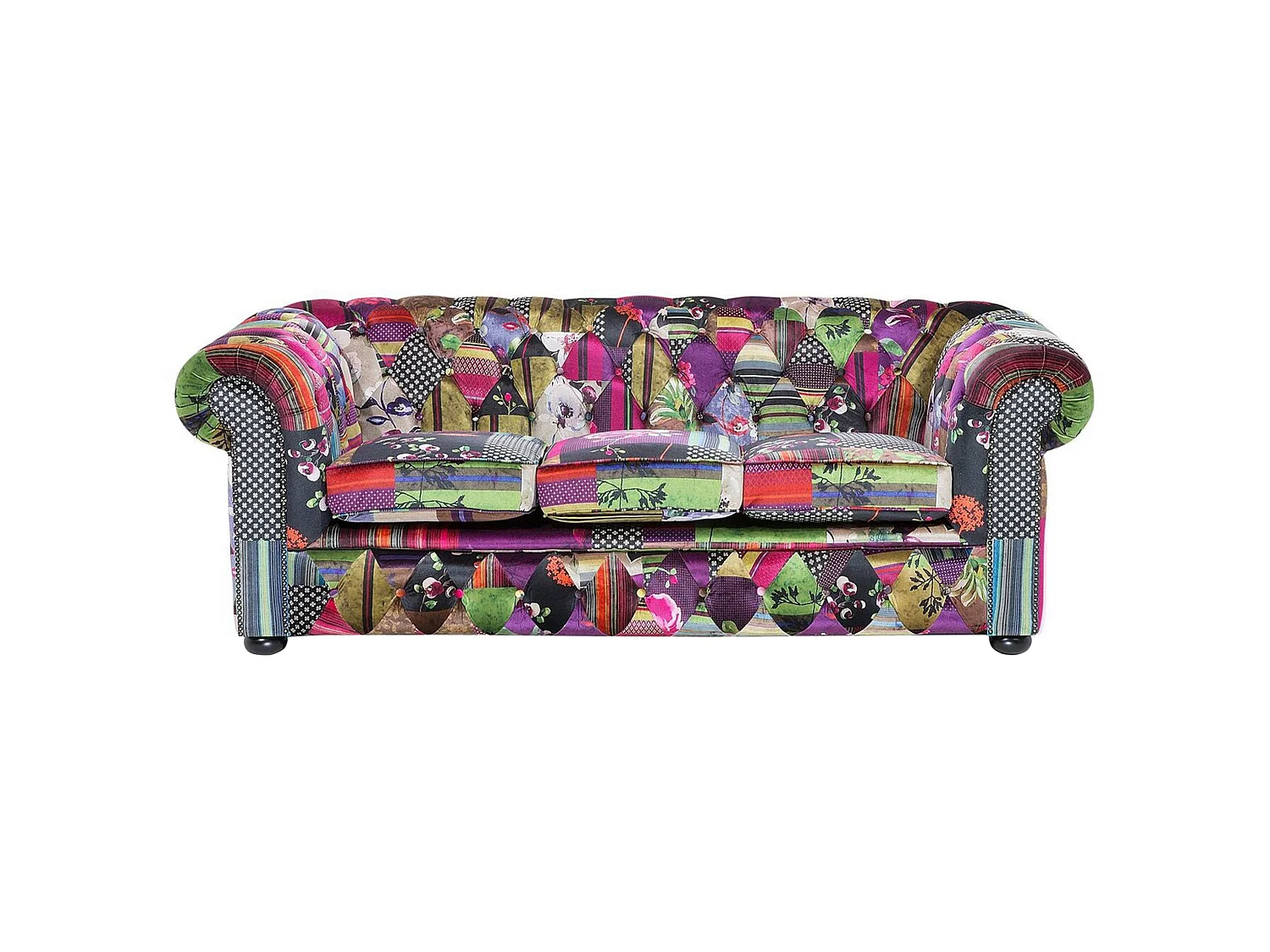 Sofá CHESTERFIELD Tela Violeta 3 plazas
