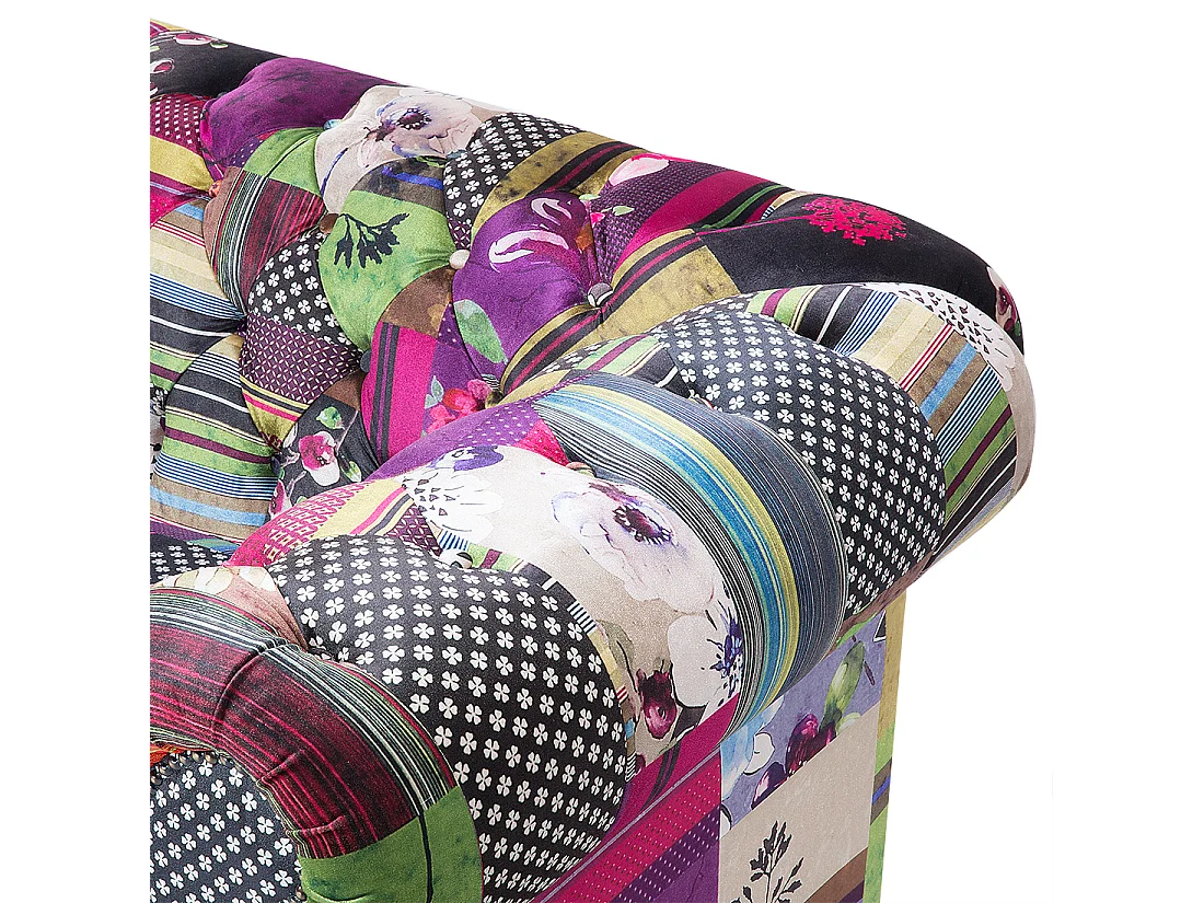 Sofá CHESTERFIELD Tela Violeta 3 plazas