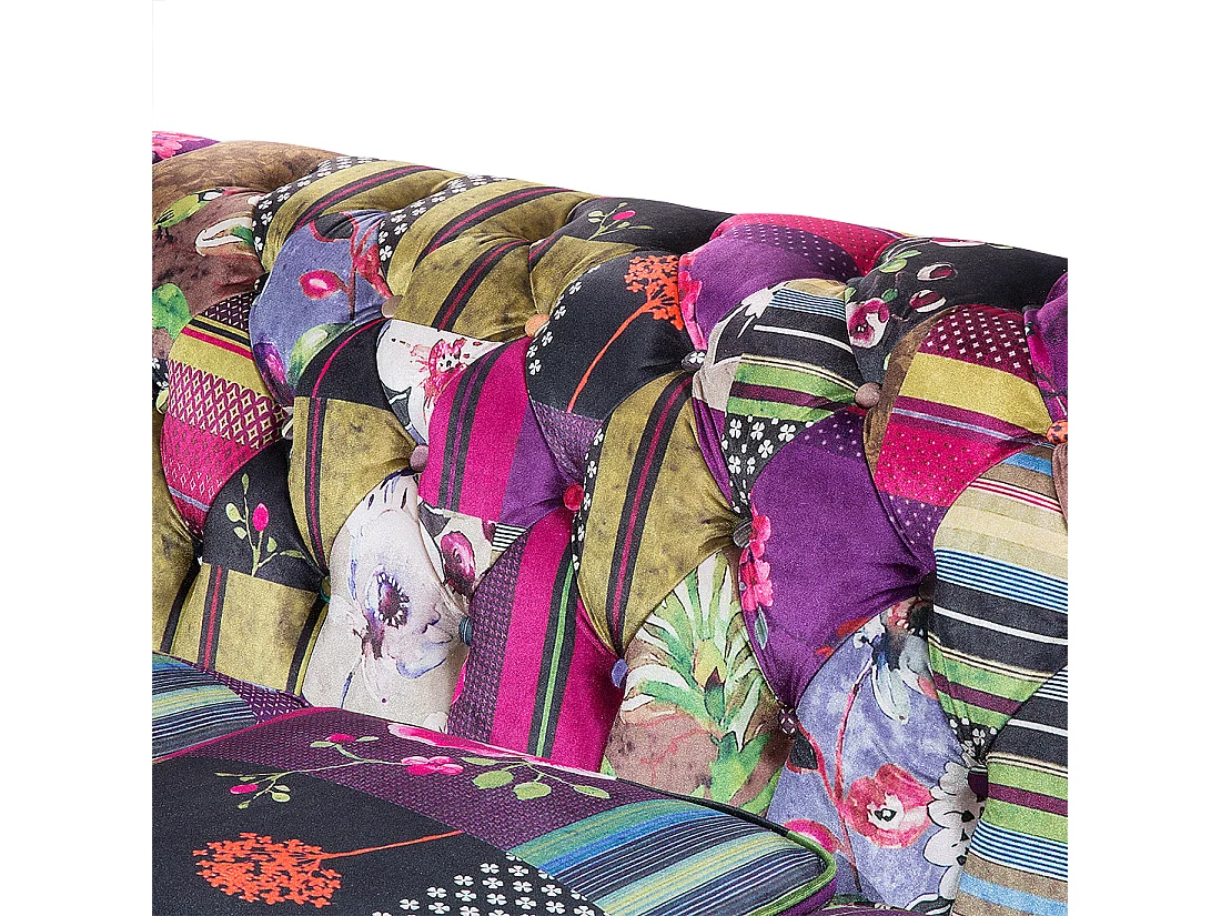 Sofá CHESTERFIELD Tela Violeta 3 plazas