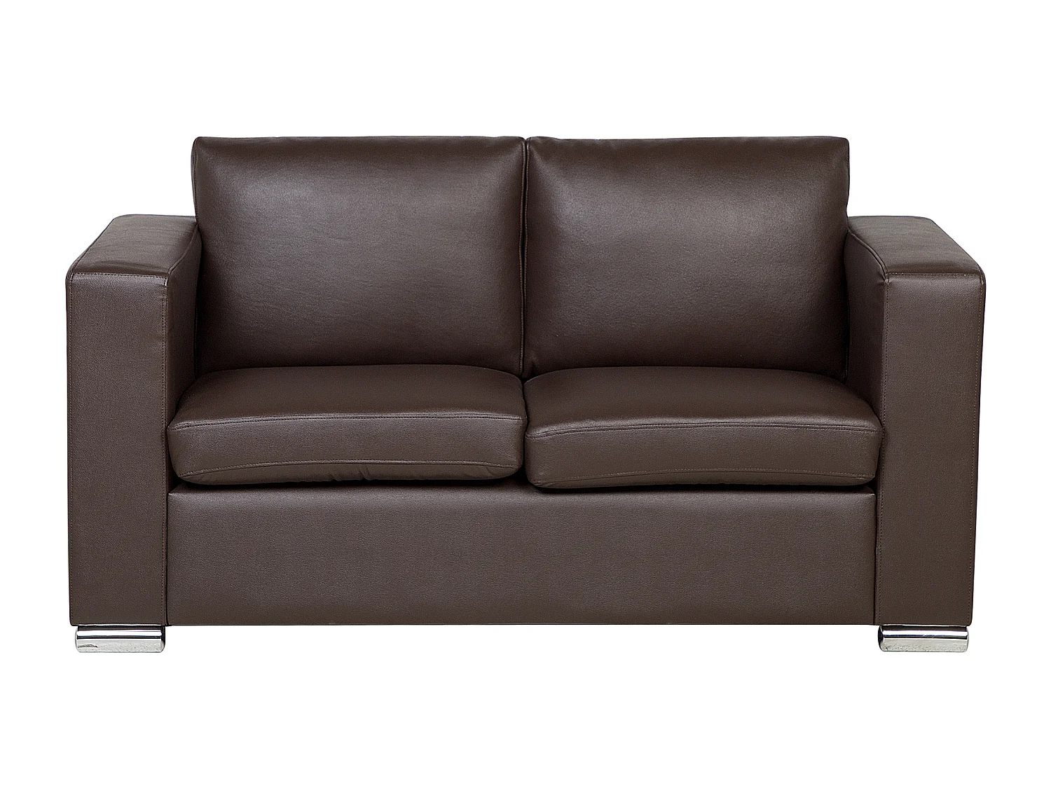 Klassisches Sofa Echtleder 2-Sitzer braun Helsinki