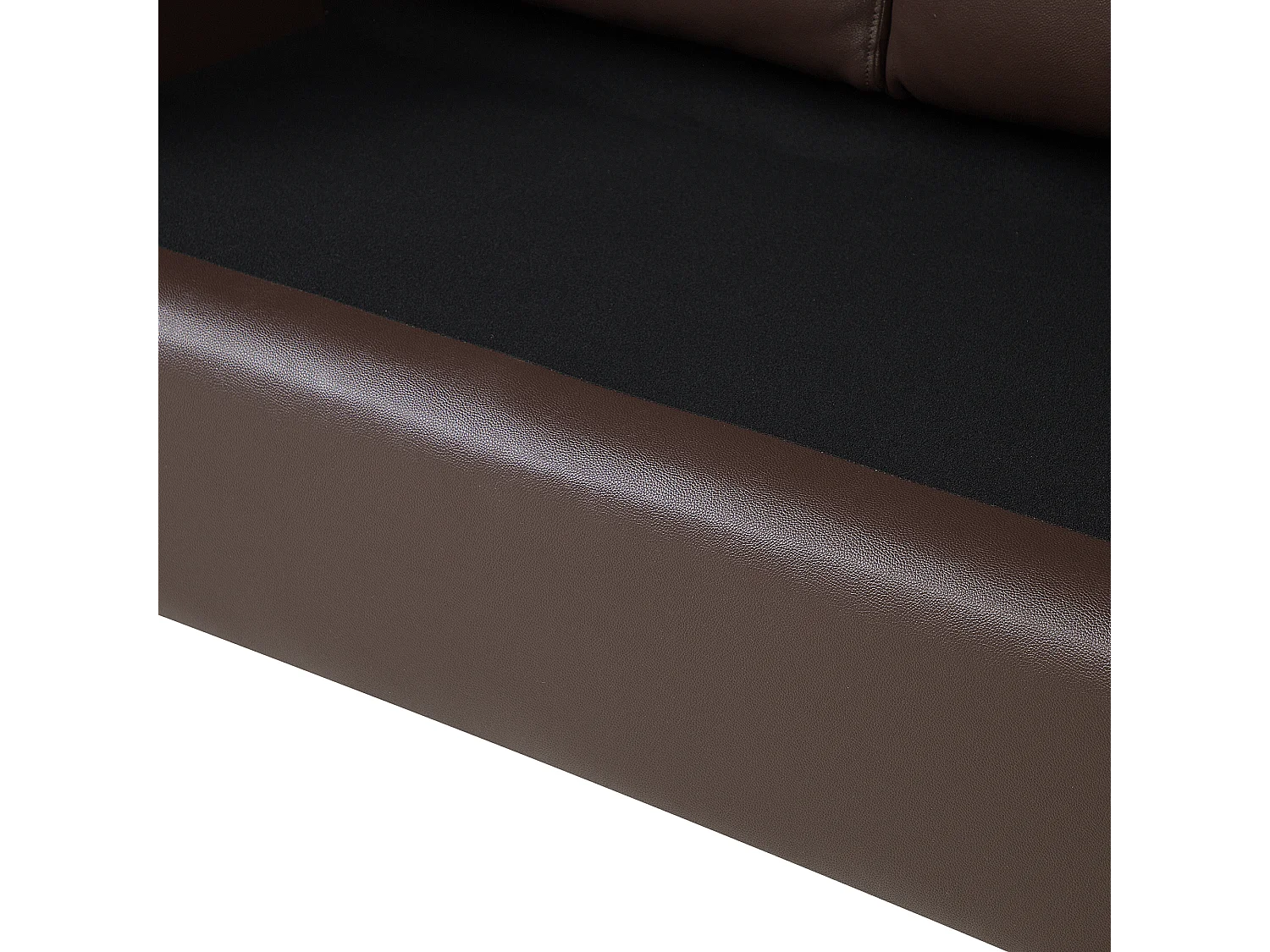 Canapé 2 places HELSINKI Cuir Marron foncé