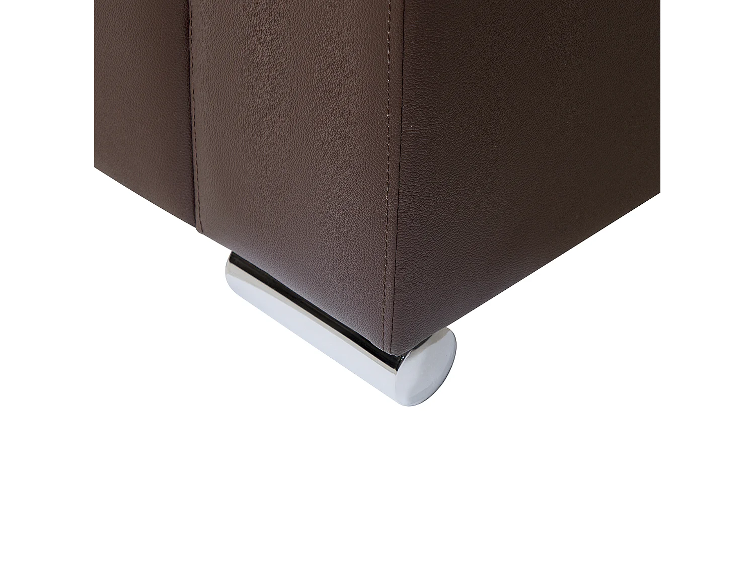 Canapé 2 places HELSINKI Cuir Marron foncé