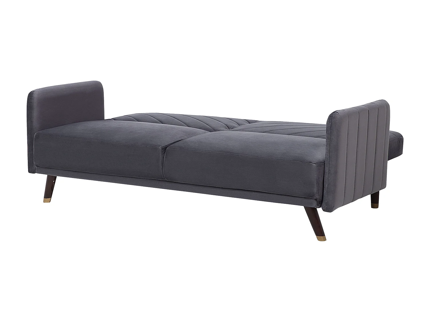 Slaapbank SENJA Fluweel Grijs 3-zitter