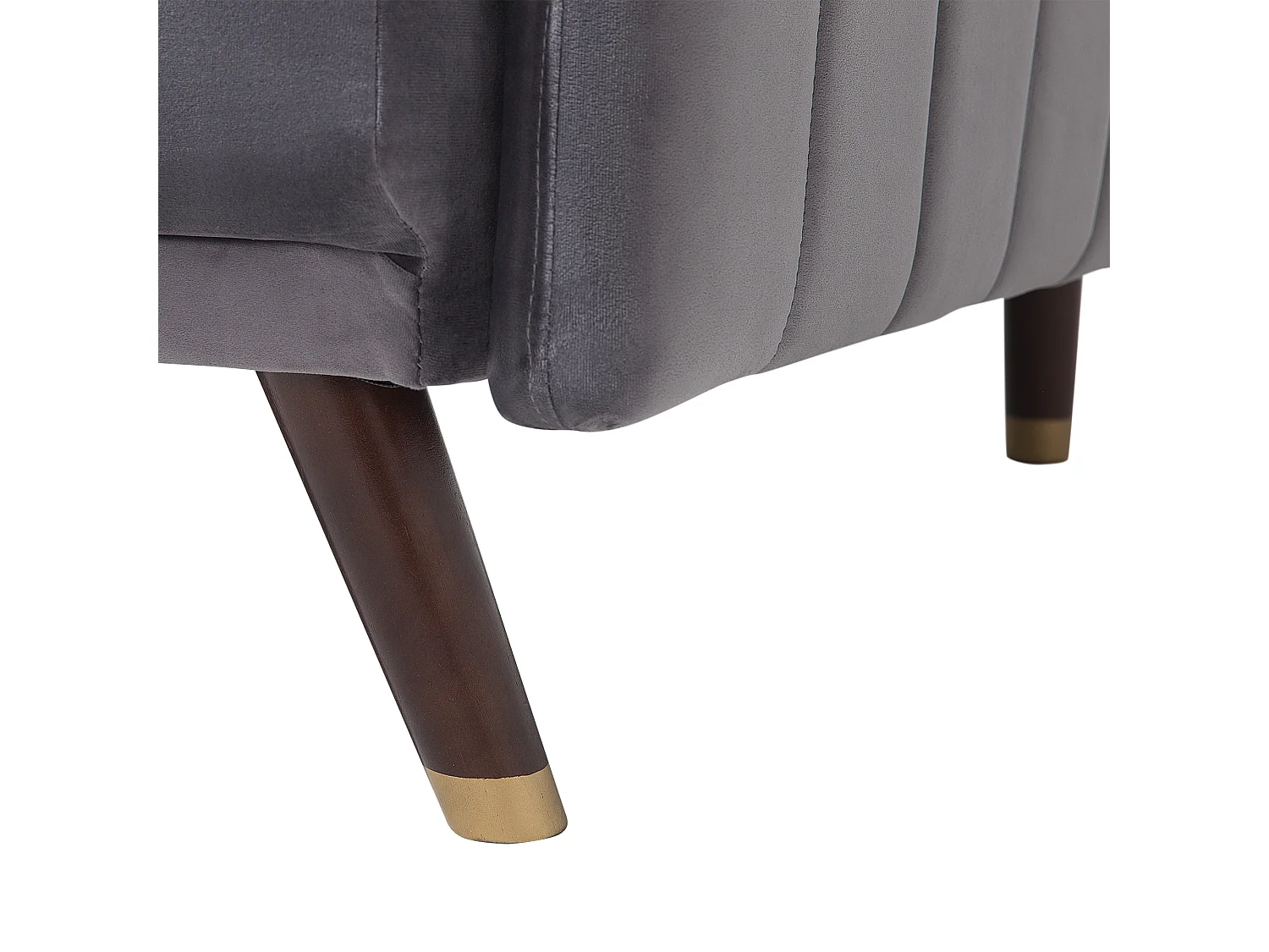 Slaapbank SENJA Fluweel Grijs 3-zitter