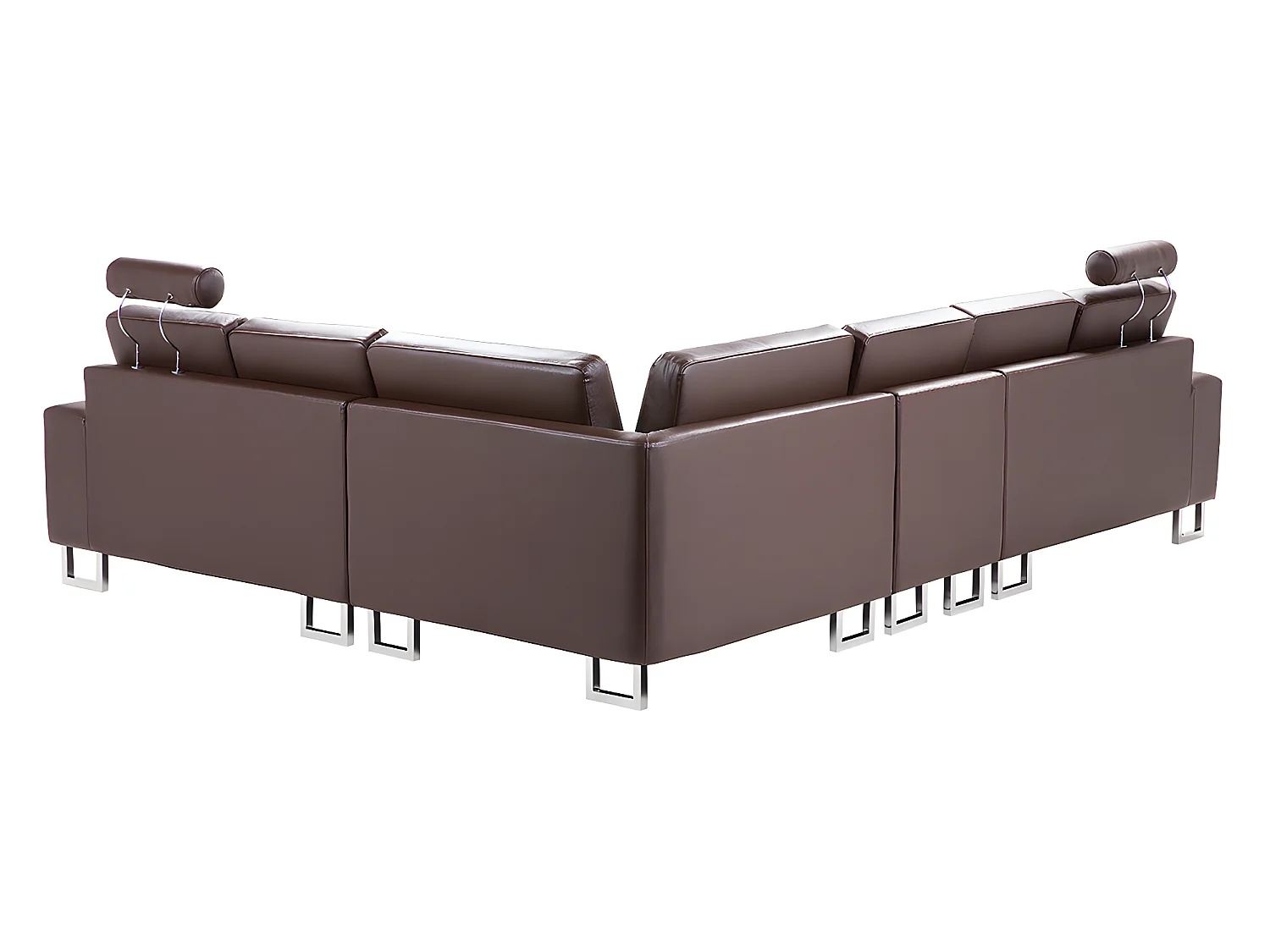 Hoekbank leer bruin linkszijdig STOCKHOLM