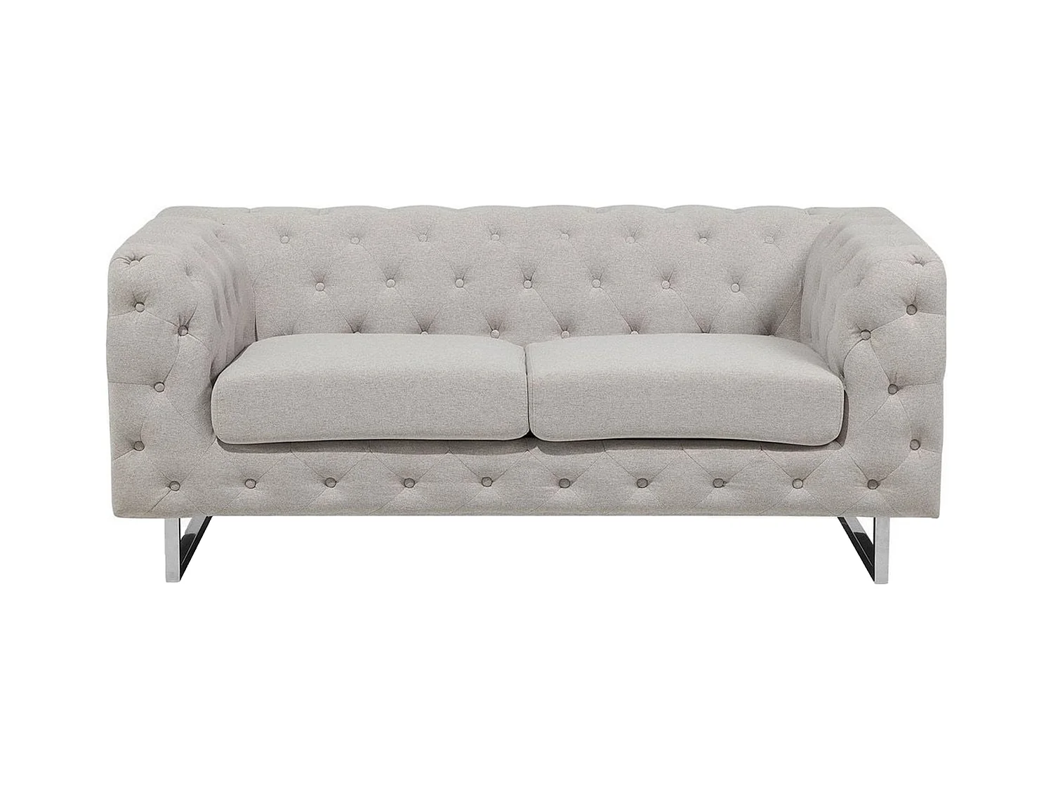 Canapé 2 places VISSLAND Tissu Beige clair