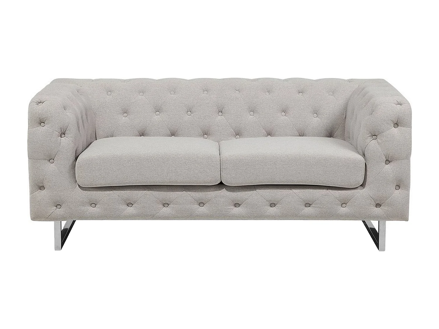 Sofa VISSLAND Stoff Hellbeige 2-Sitzer