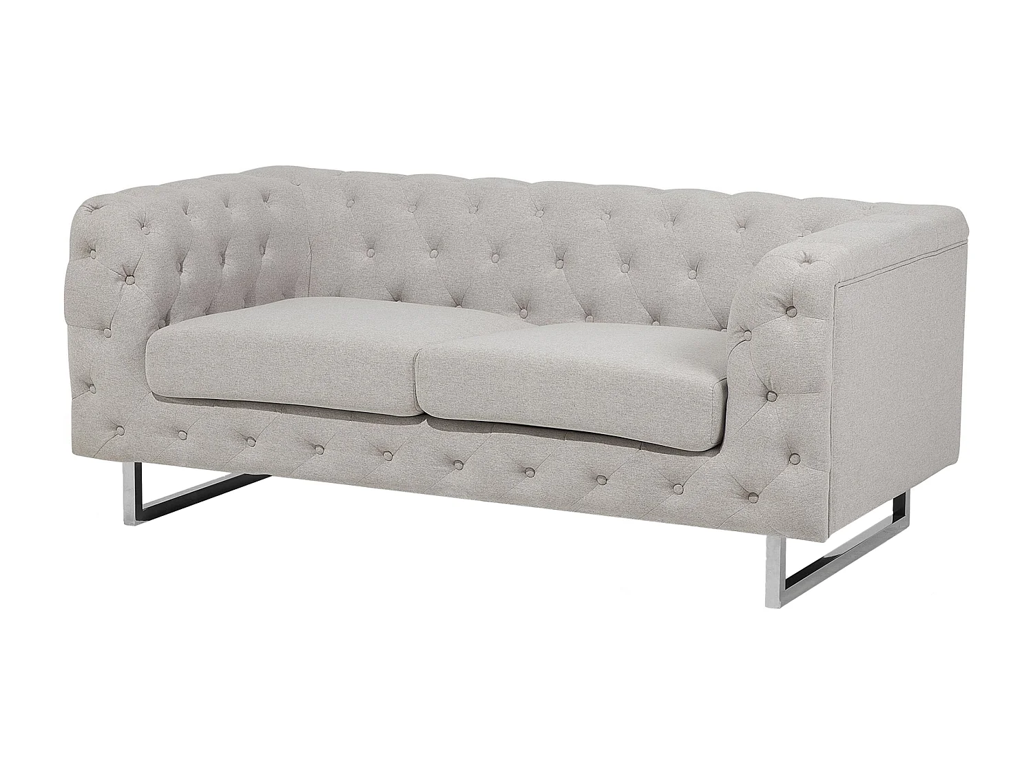 Sofa VISSLAND Stoff Hellbeige 2-Sitzer