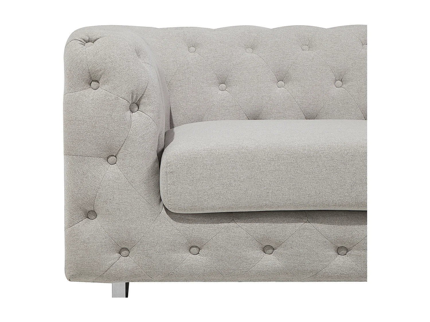 Sofa VISSLAND Stoff Hellbeige 2-Sitzer