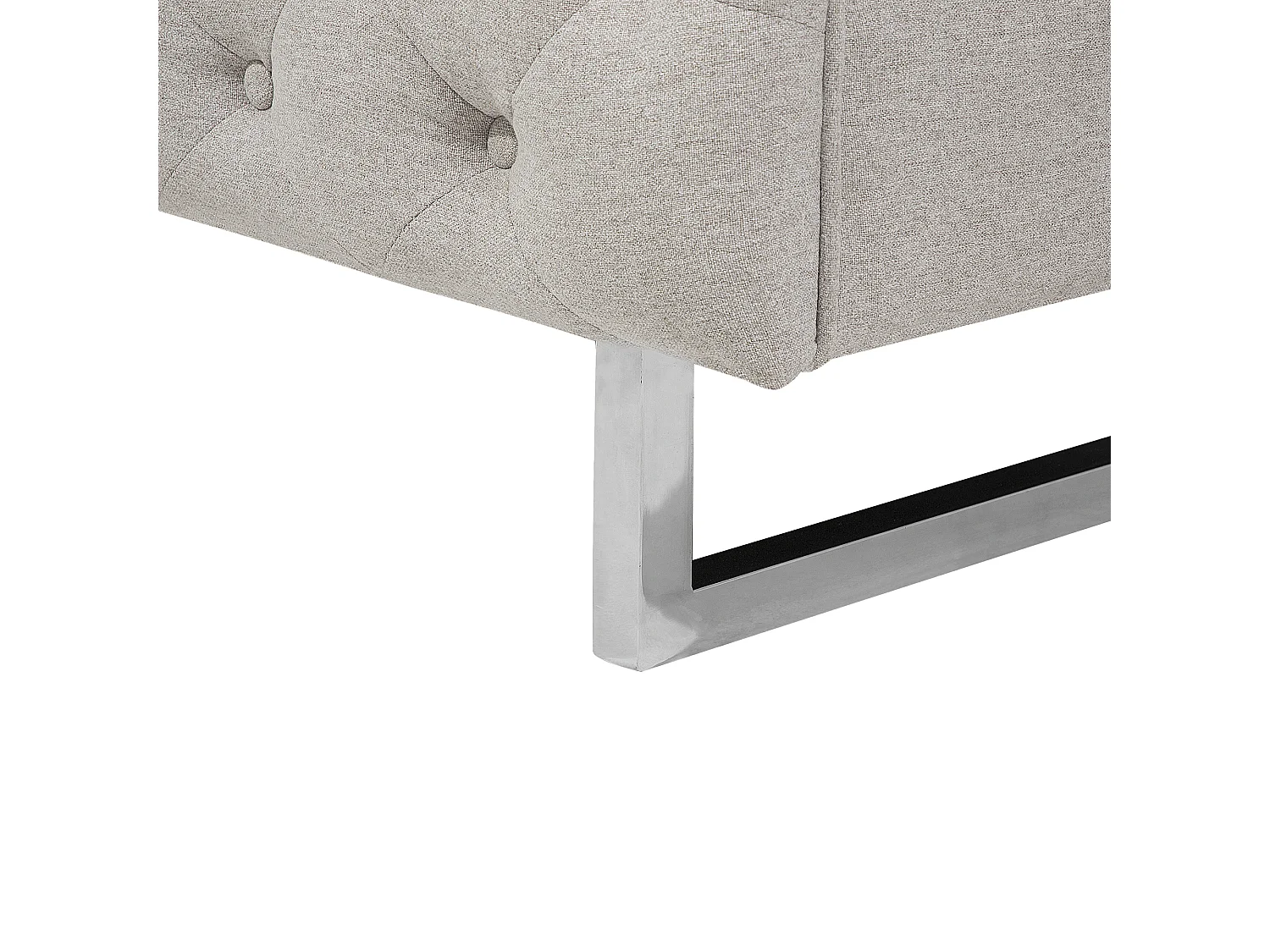 Sofa VISSLAND Stoff Hellbeige 2-Sitzer